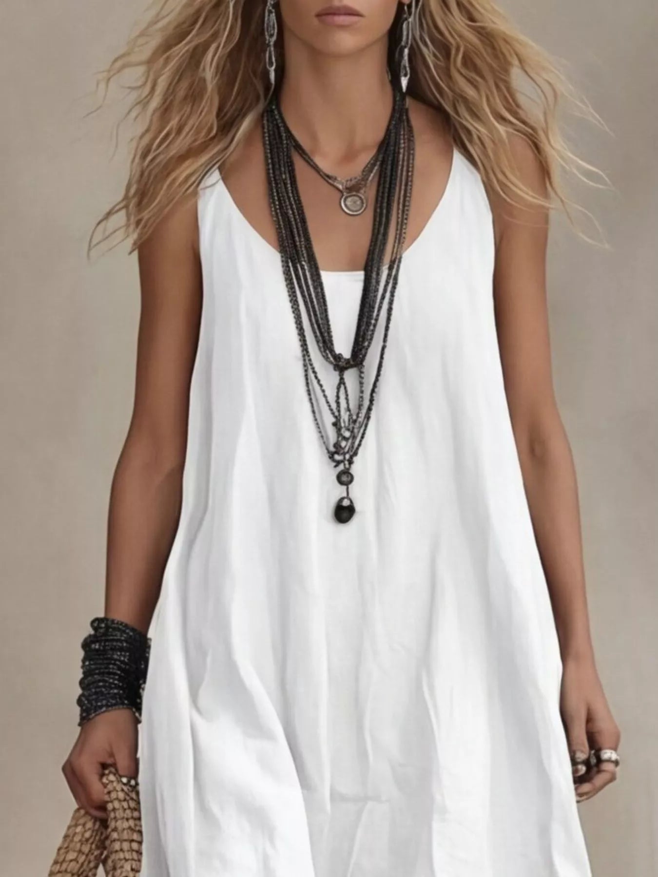 Full Size Scoop Neck Sleeveless Maxi Dress - Be Bliss Boutique