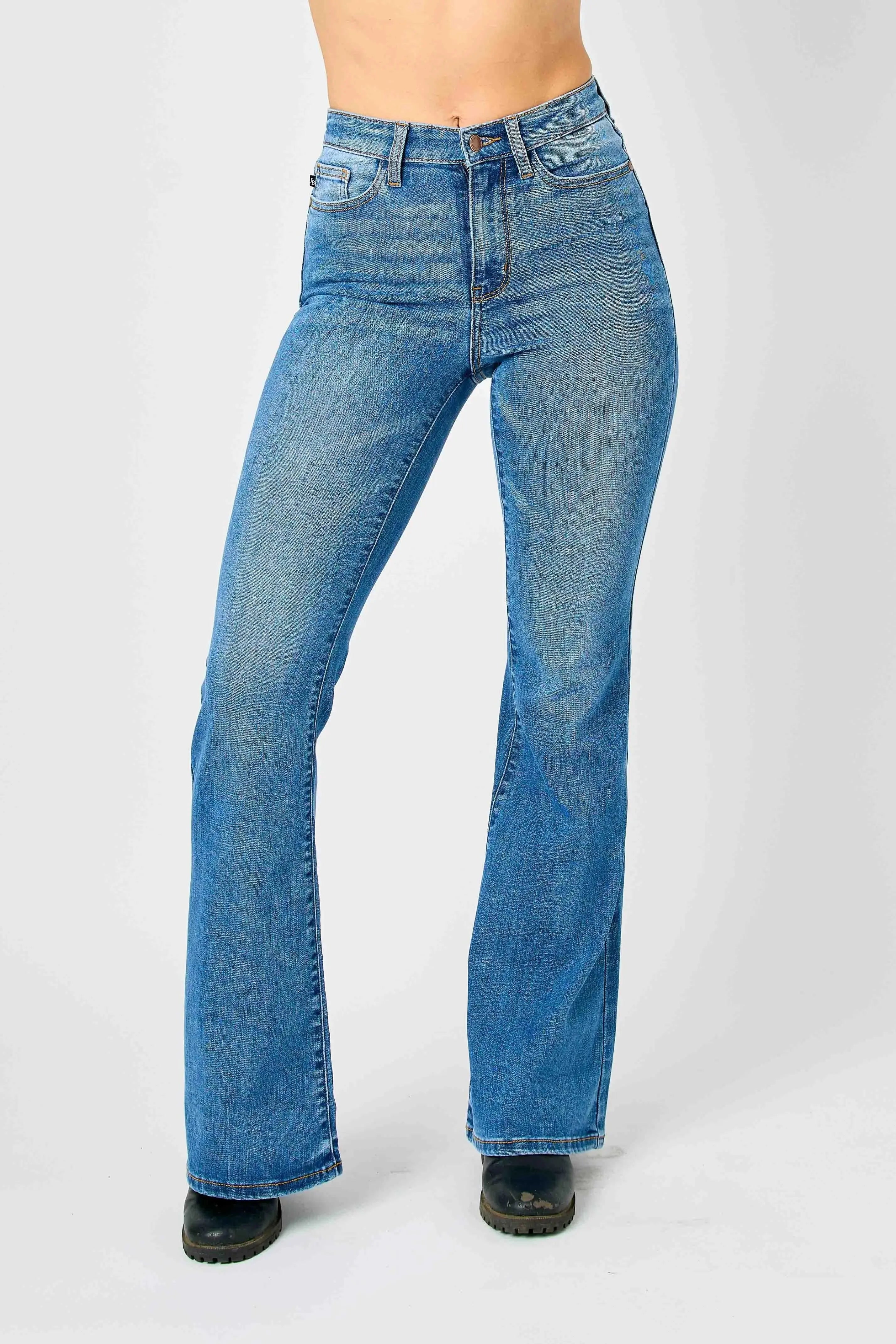 Judy Blue Full Size Hw Classic Flare Jeans Plus Size |  Be Bliss Boutique