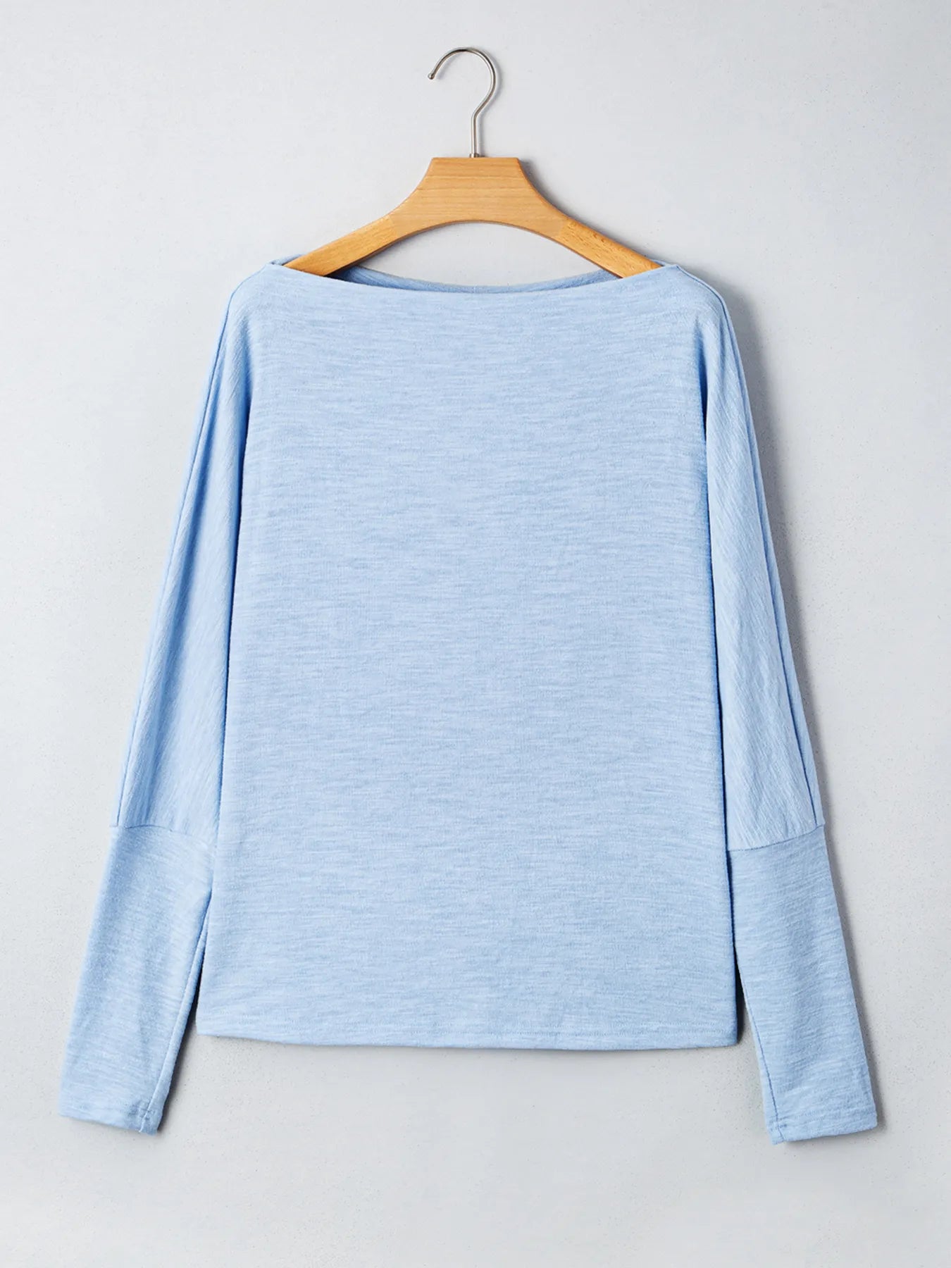 Solid Color Batwing Long Sleeve Top -  Be Bliss Boutique
