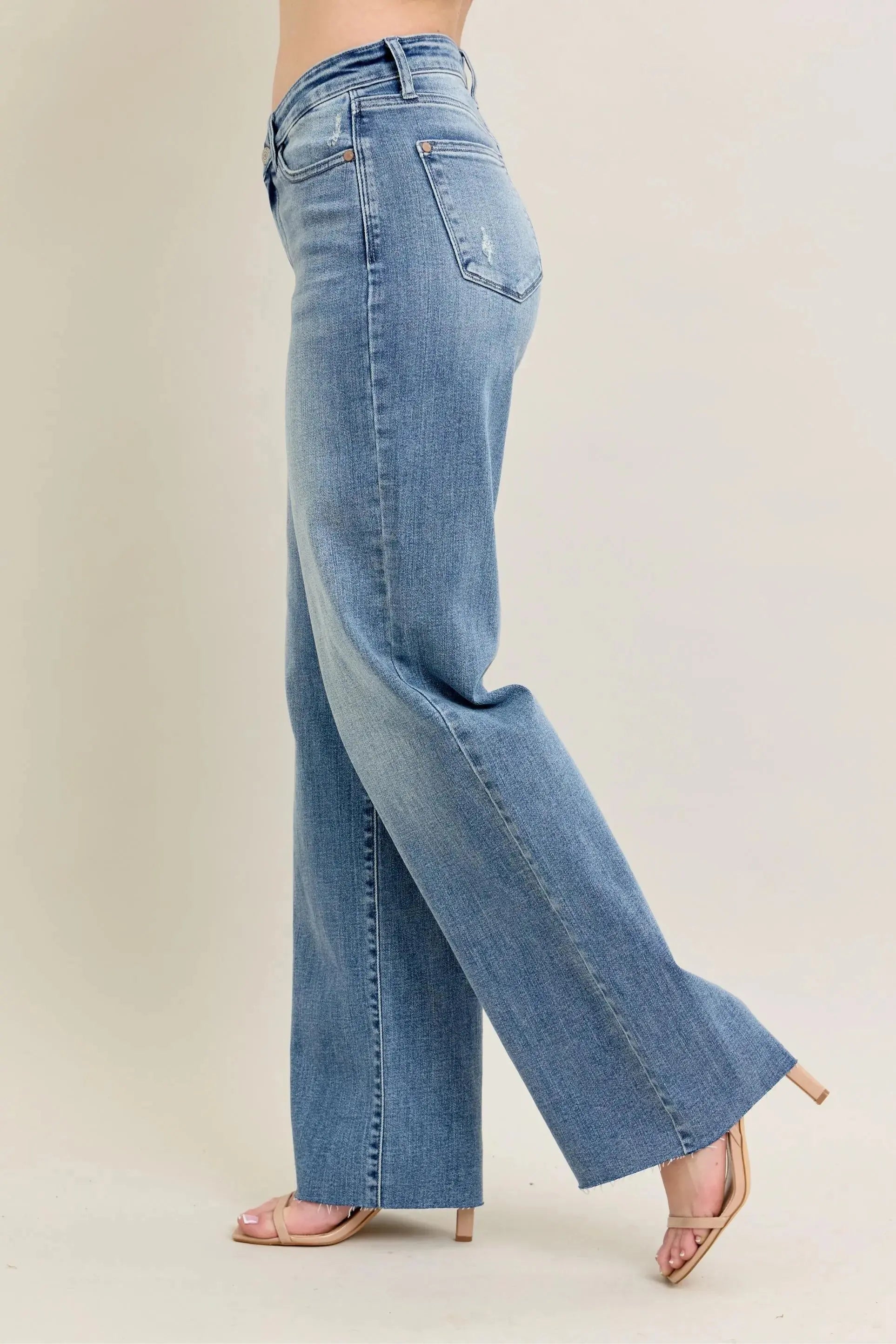Judy Blue Full Size V - Front Baggy Jeans Plus Size | Be Bliss Boutique