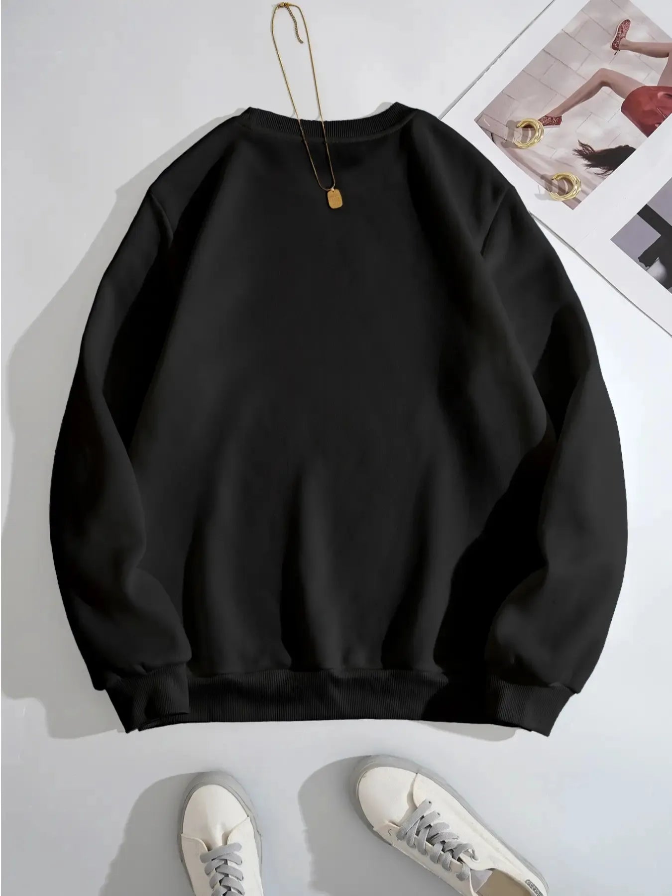 Halloween Heart Pumpkin Round Neck Sweatshirt -  Be Bliss Boutique