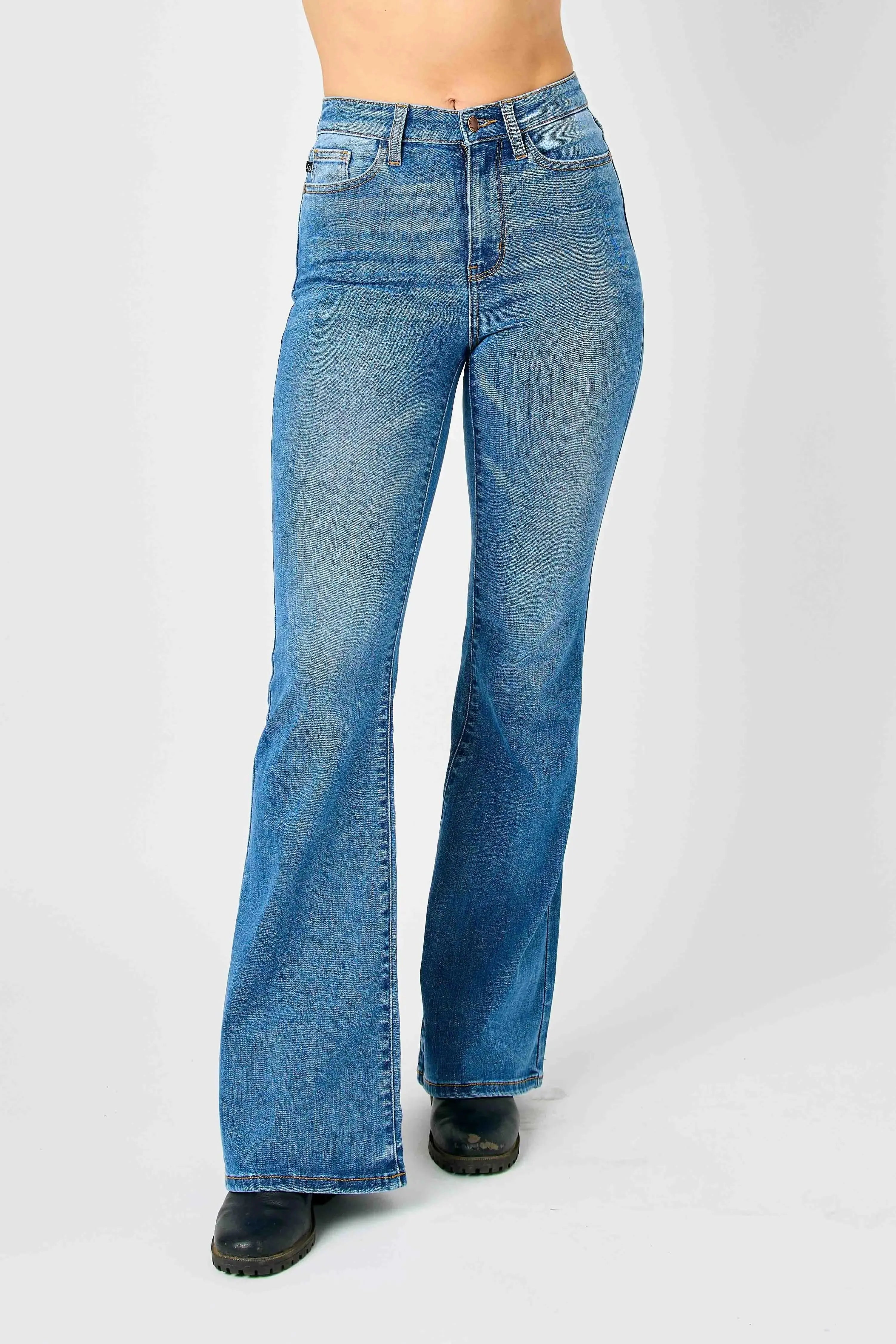 Judy Blue Full Size Hw Classic Flare Jeans Plus Size |  Be Bliss Boutique