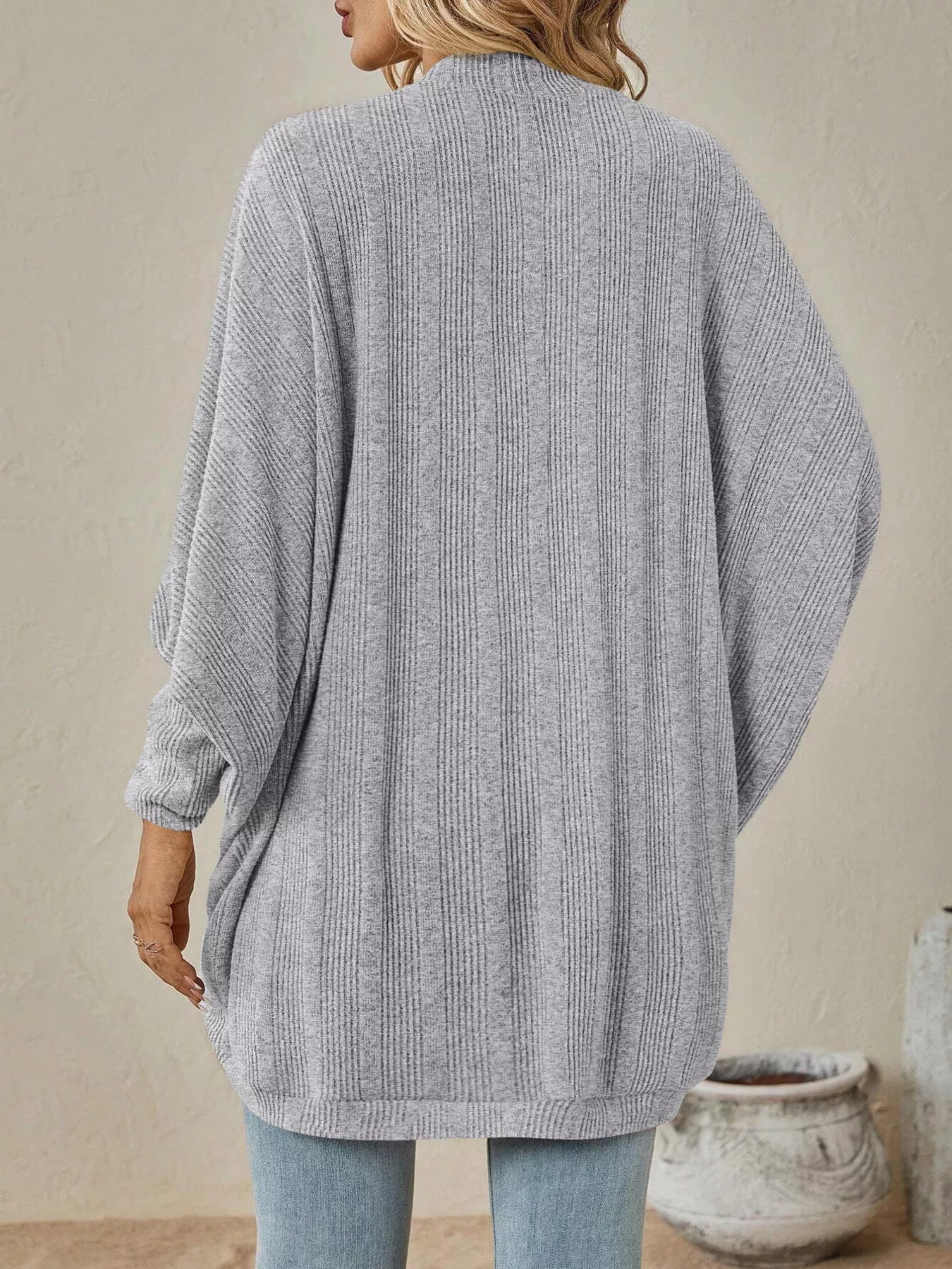 Cozy Oversized Open Front Knit Cardigan - Be Bliss Boutique