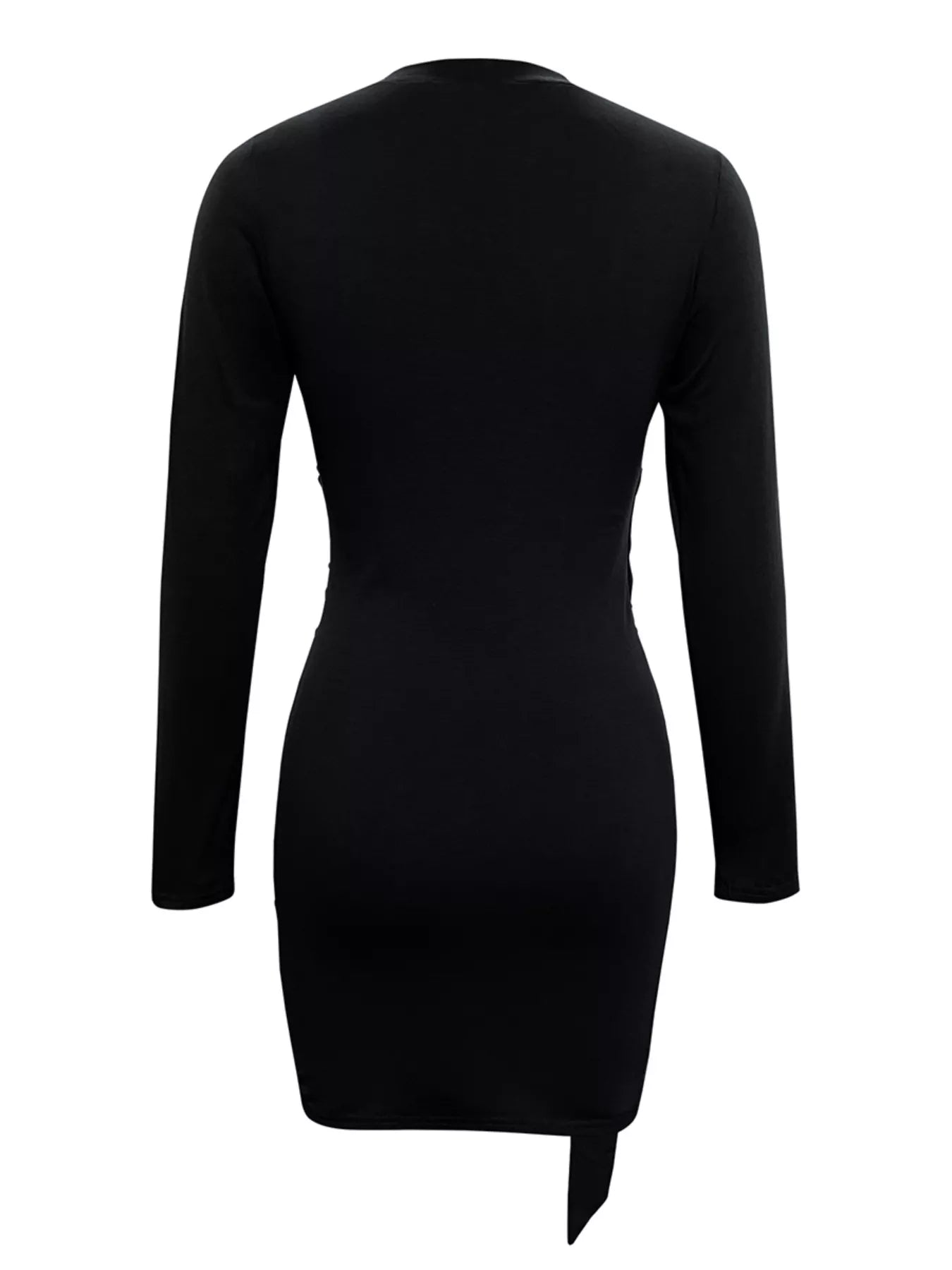 Round Neck Long Sleeve Bodycon Dress - Be Bliss Boutique