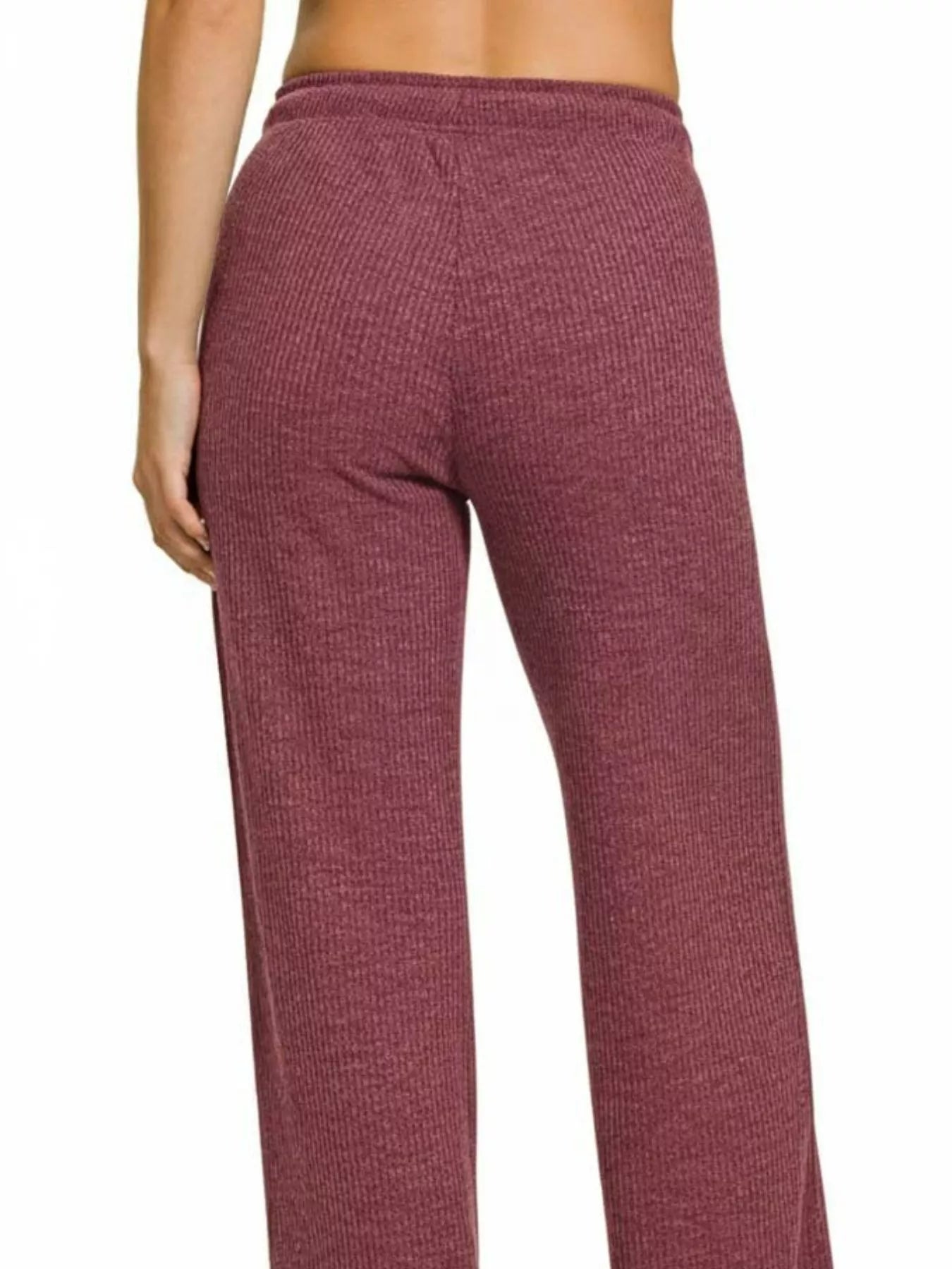 Zenana Ribbed Drawstring Lounge Pants - Be Bliss Boutique