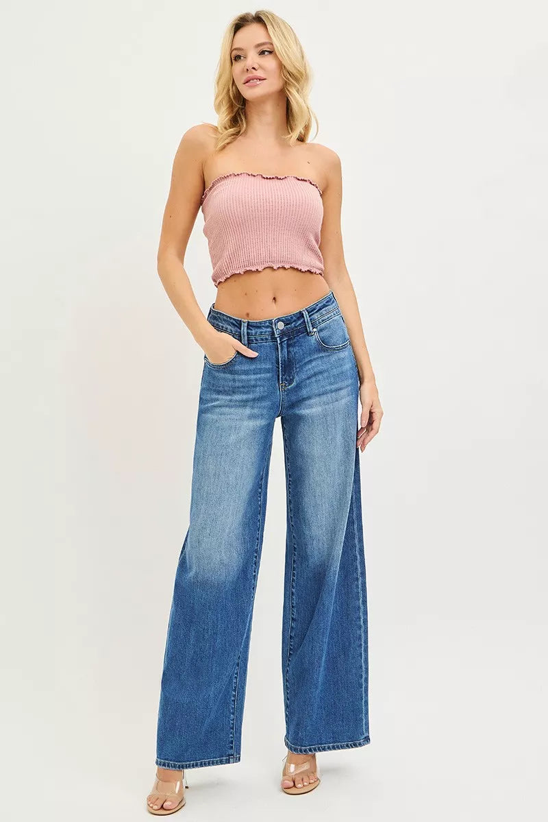 RISEN Jeans - Slouchy Baggy Jeans with Pockets - Be Bliss Boutique