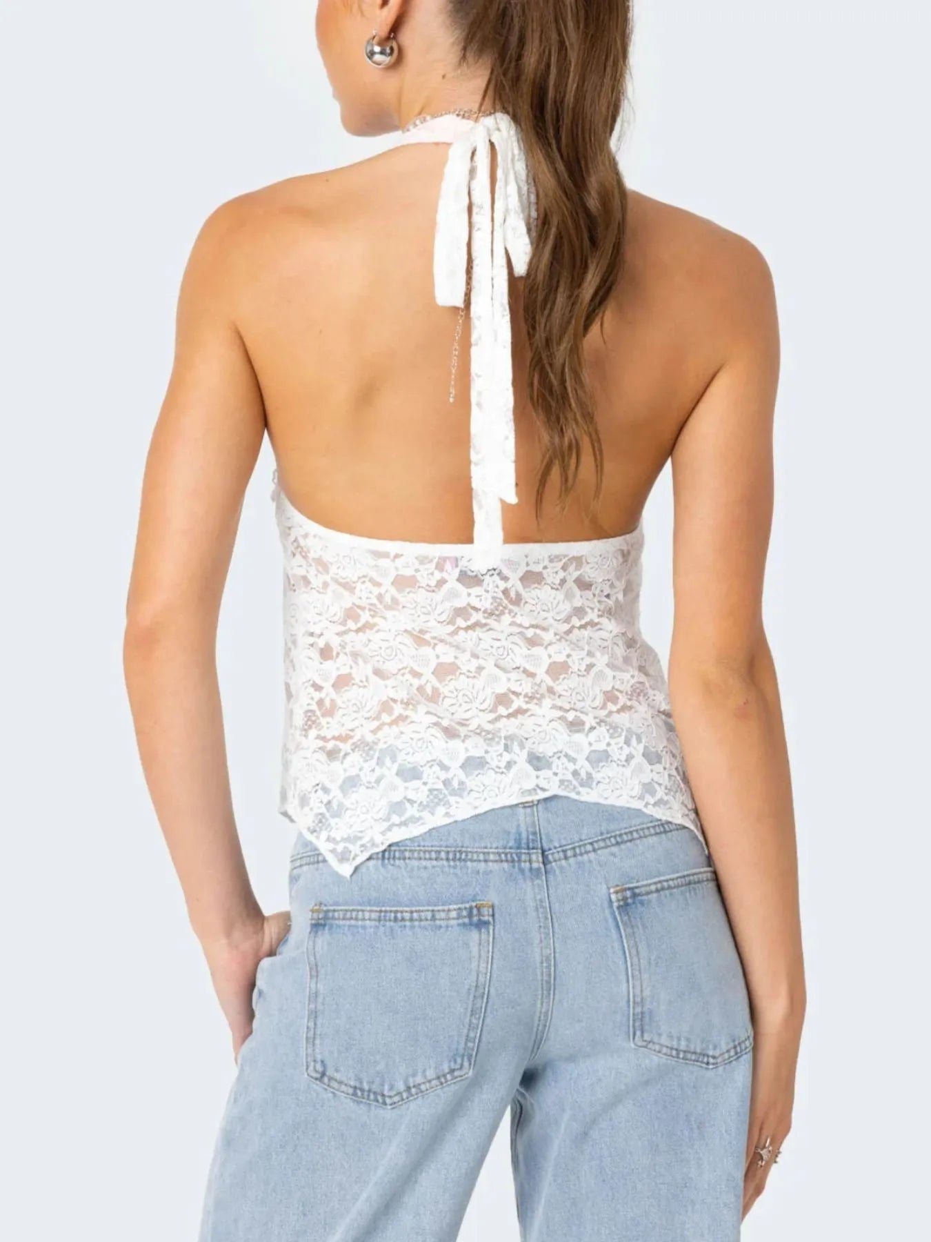 Lace Halter Neck Cami -  Be Bliss Boutique