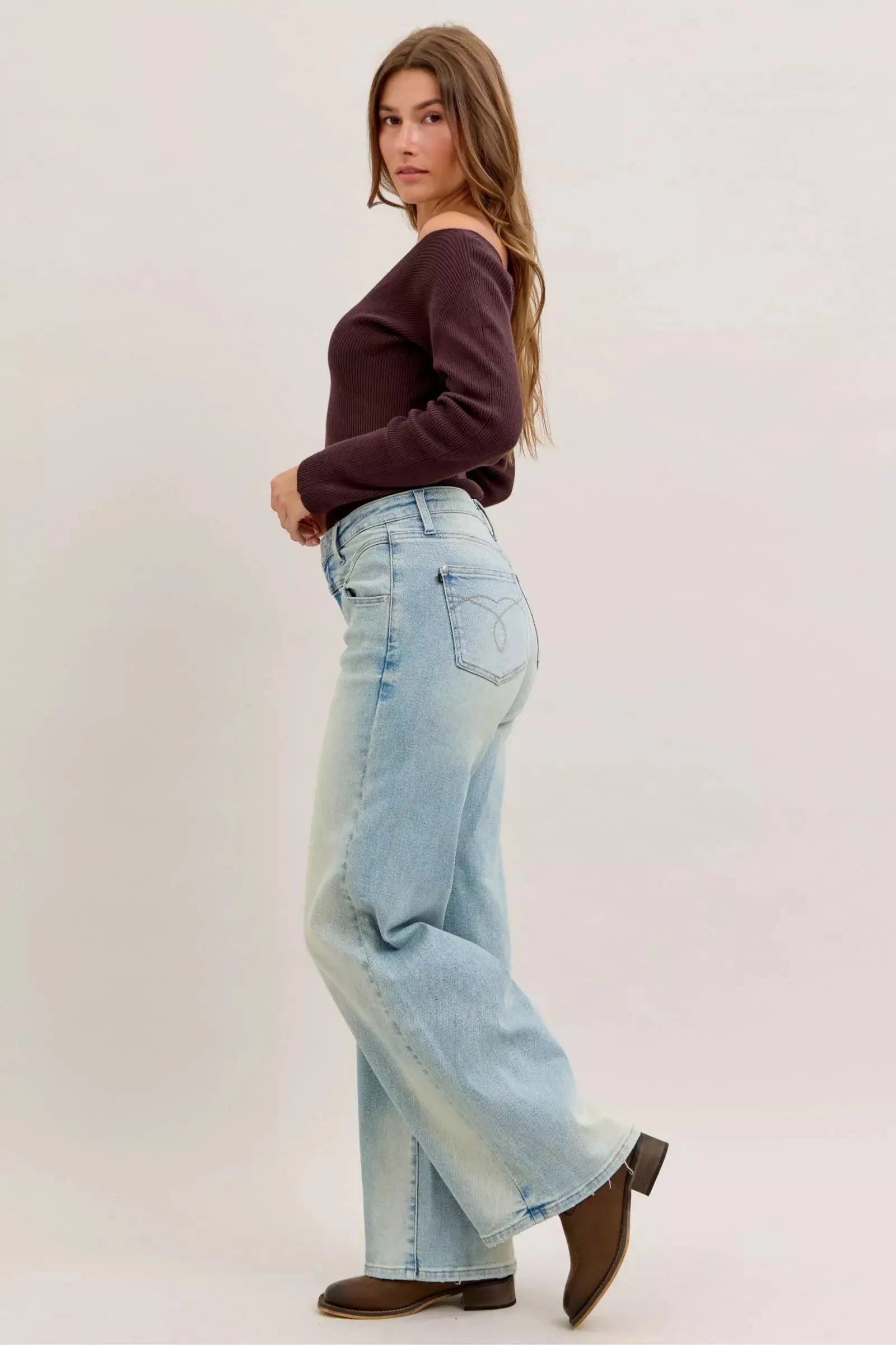 Judy Blue Jeans - High Waist Column Straight Jeans - Be Bliss Boutique