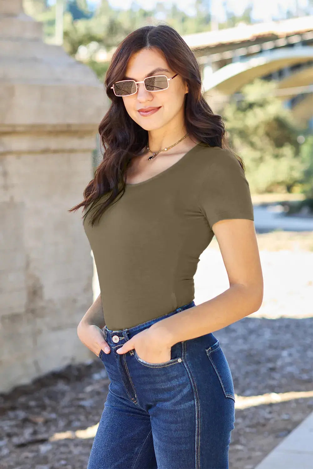 Basic Bae Full Size/Plus Size Round Neck Short Sleeve 