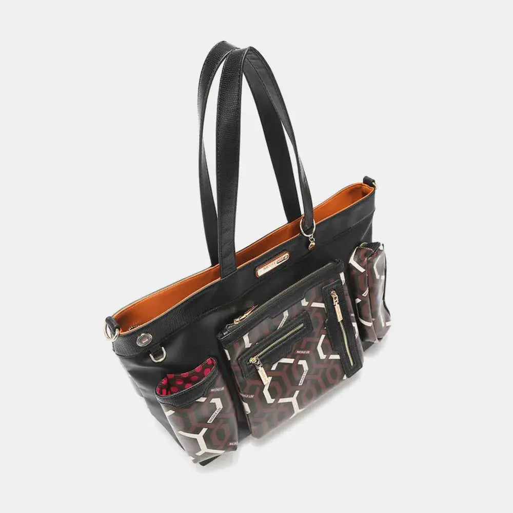 Nicole Lee USA Geometric Pattern Large Handbag | Be Bliss Boutique