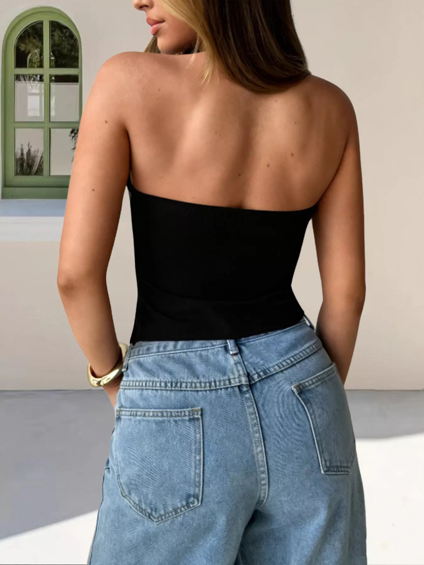 Zip-Up Halter Neck Tank - Be Bliss Boutique