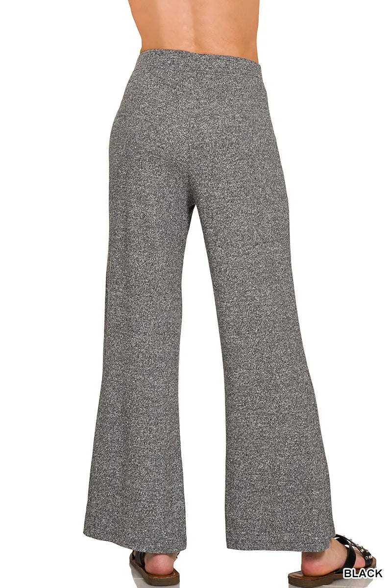 Zenana Soft Elastic Waisted Flare Pants - Be Bliss Boutique