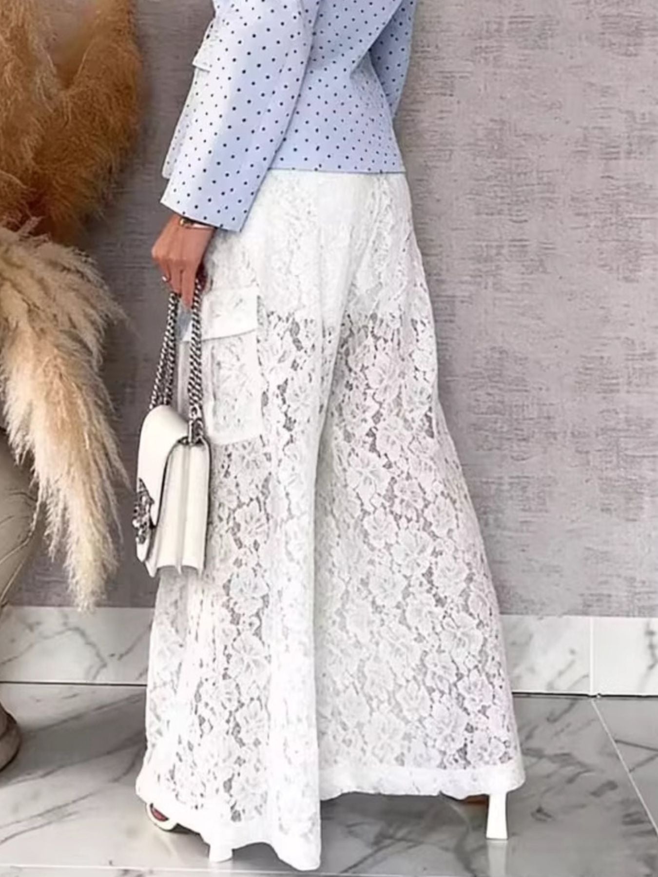 Lace Wide Leg Pants - Be Bliss Boutique