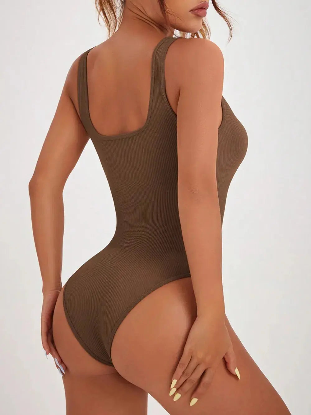 Scoop Neck Wide Strap Active Bodysuit | Be Bliss Boutique