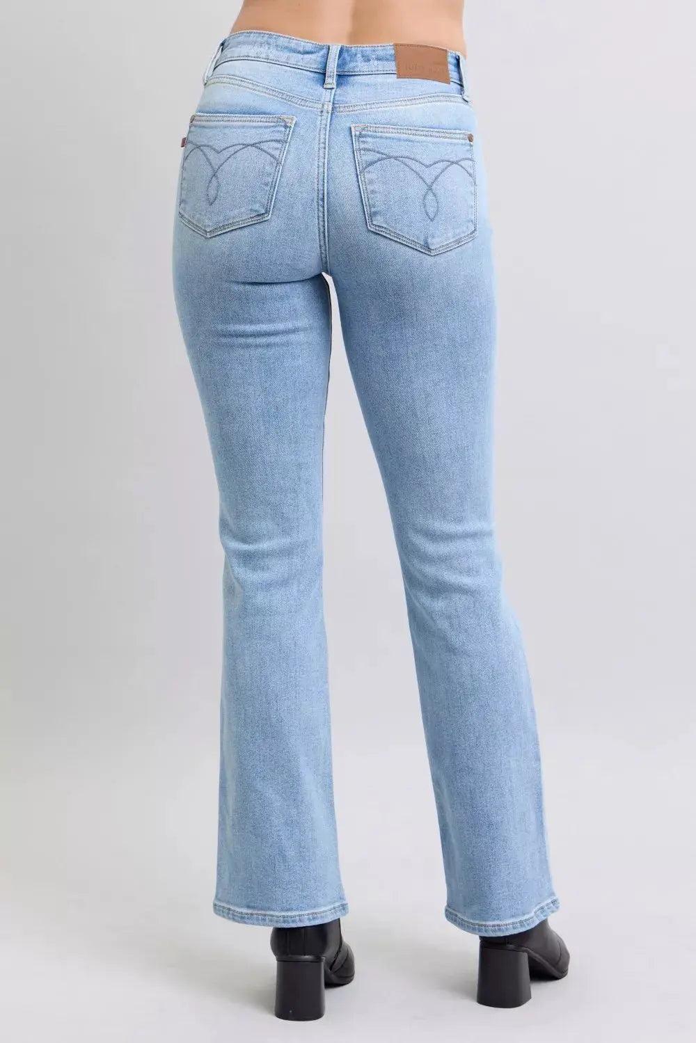 Judy Blue Jeans - Mid Rise Thermal Bootcut Jeans - Be Bliss Boutique