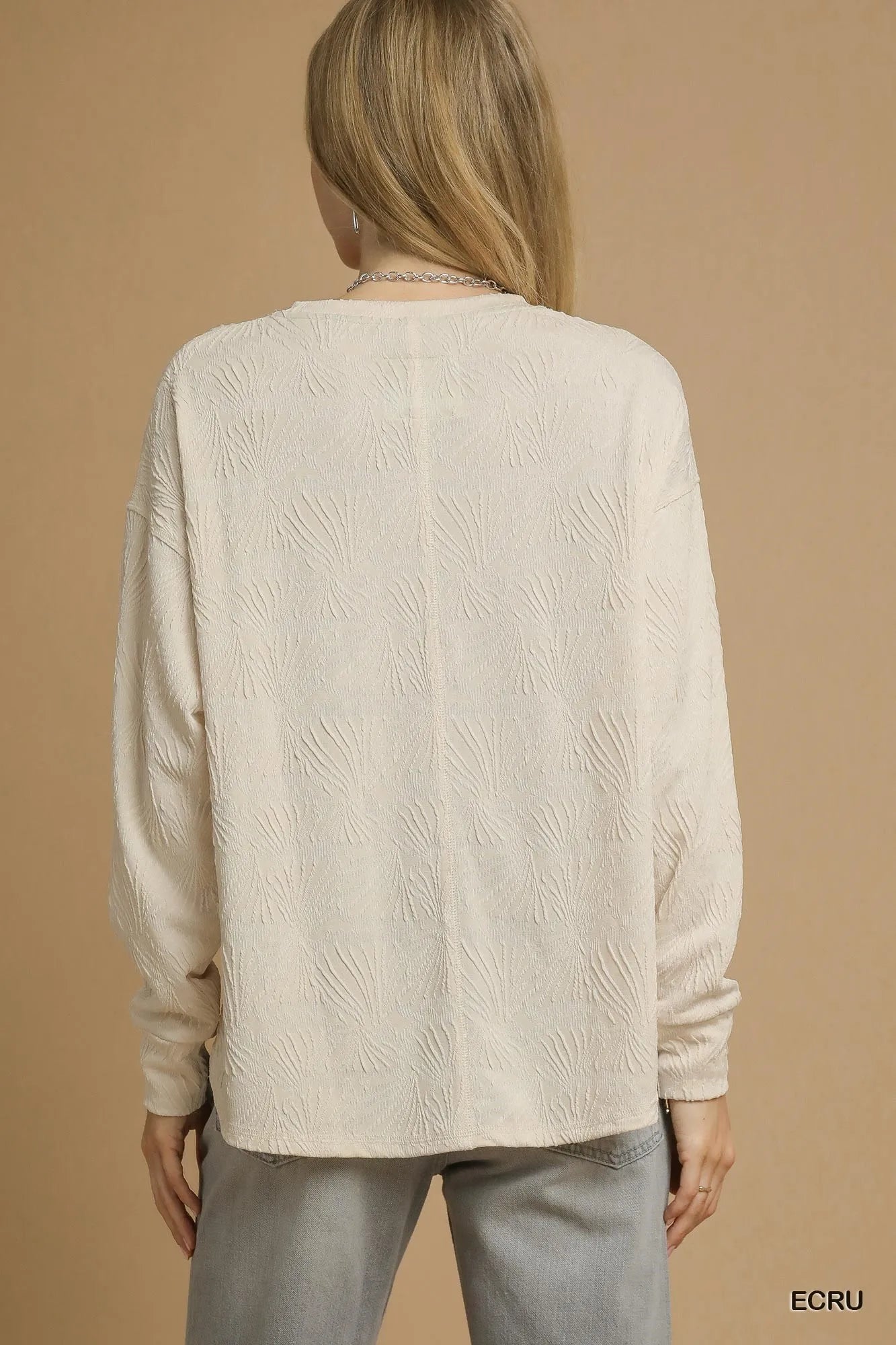 Umgee Textured Knit Long Sleeve Top -  Be Bliss Boutique