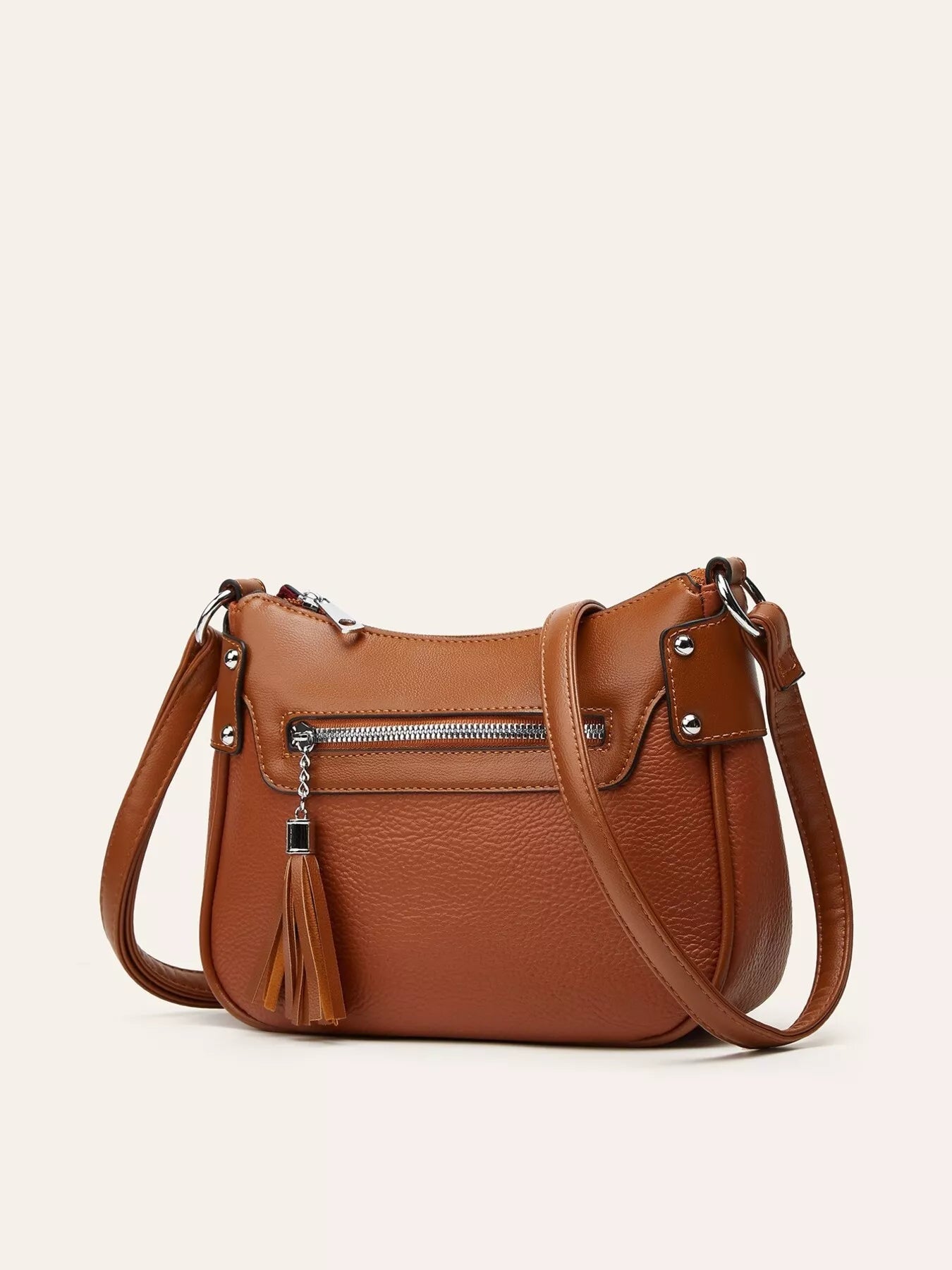 Tassel Decor PU Leather Crossbody Bag - Be Bliss Boutique