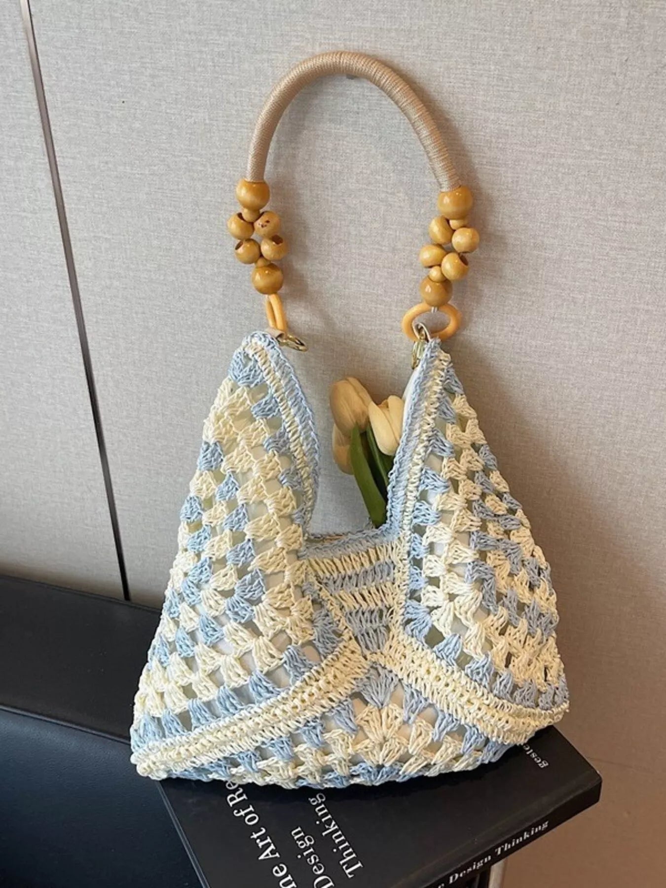 Contrast Crochet Shoulder Bag - Be Bliss Boutique