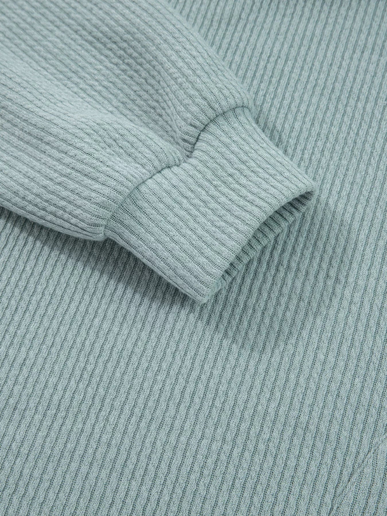 Ribbed Knit Drop Shoulder Hoodie -  Be Bliss Boutique
