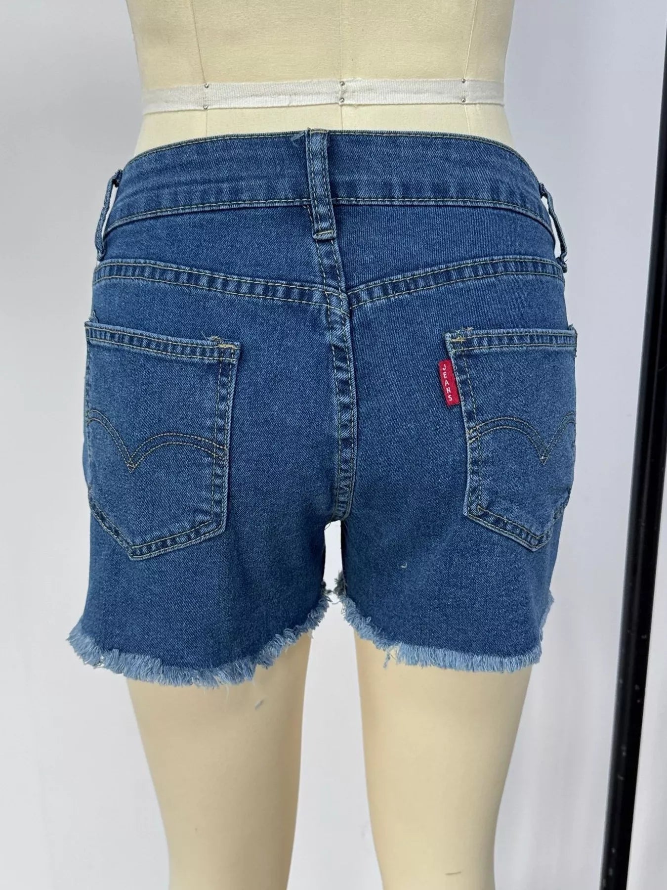 High Waist Raw Hem Denim Shorts - Be Bliss Boutique