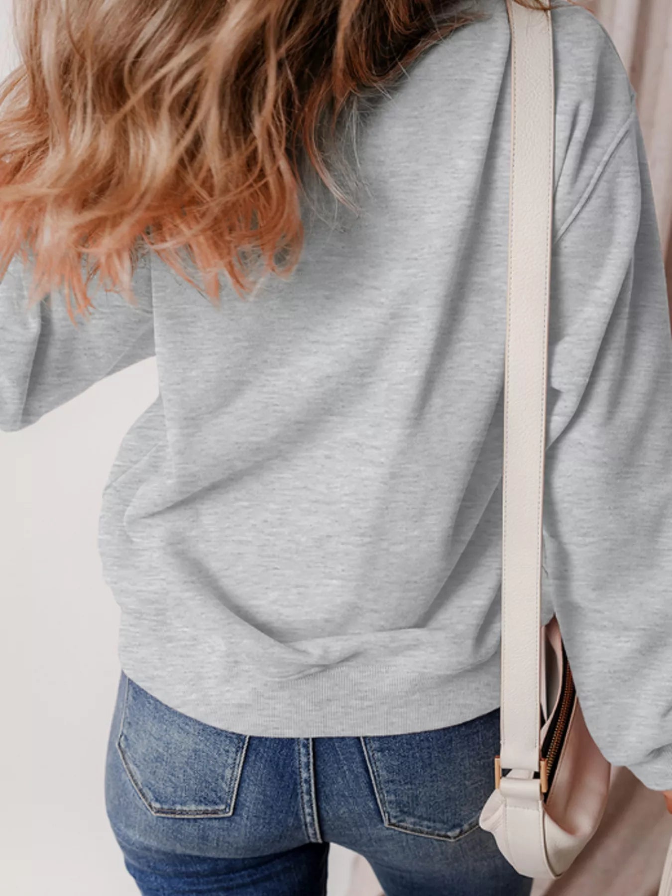 Round Neck Halloween Ghost Sweatshirt - Be Bliss Boutique