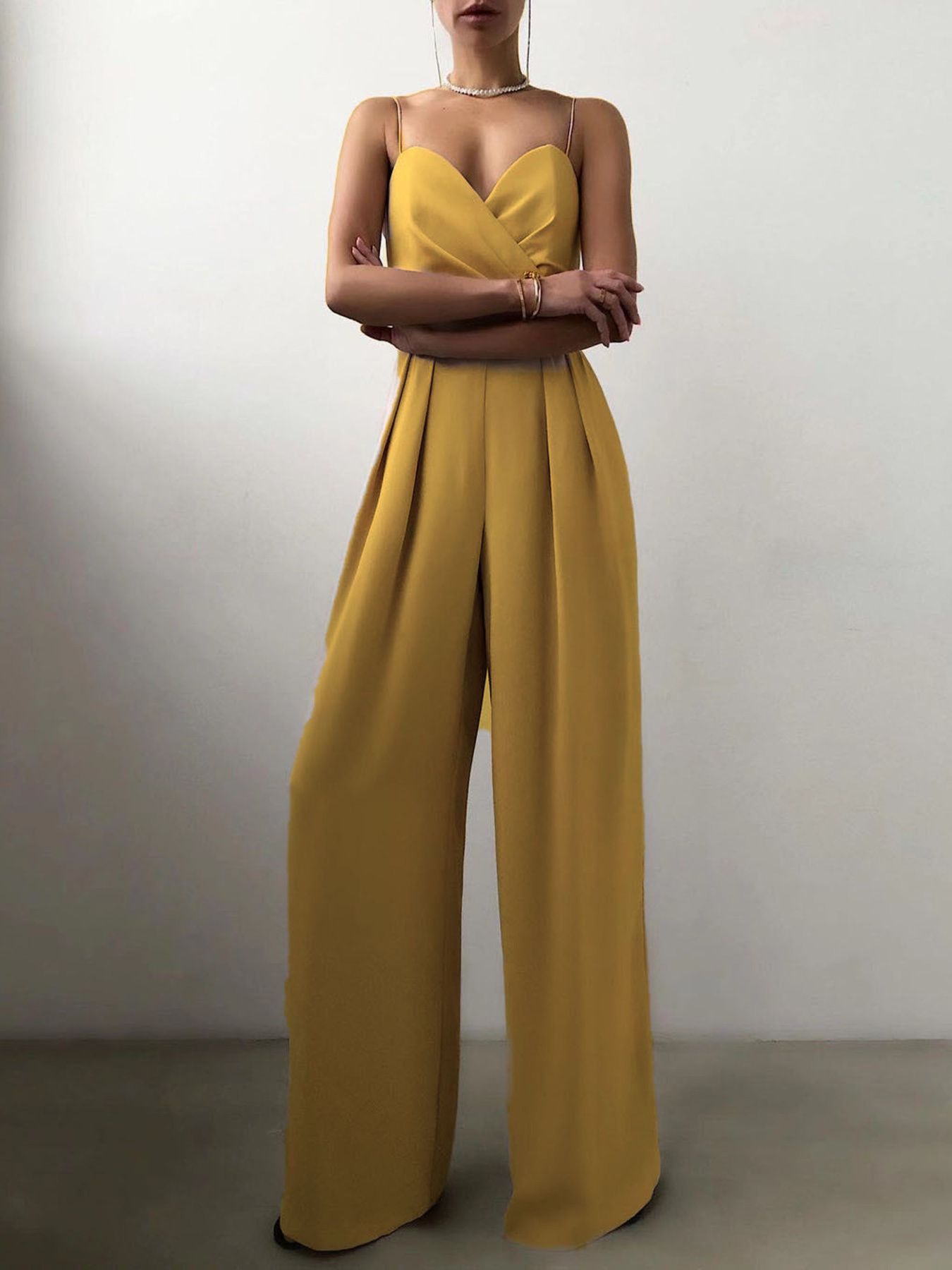 Full Size Spaghetti Strap Wide Leg Jumpsuit - Be Bliss Boutique