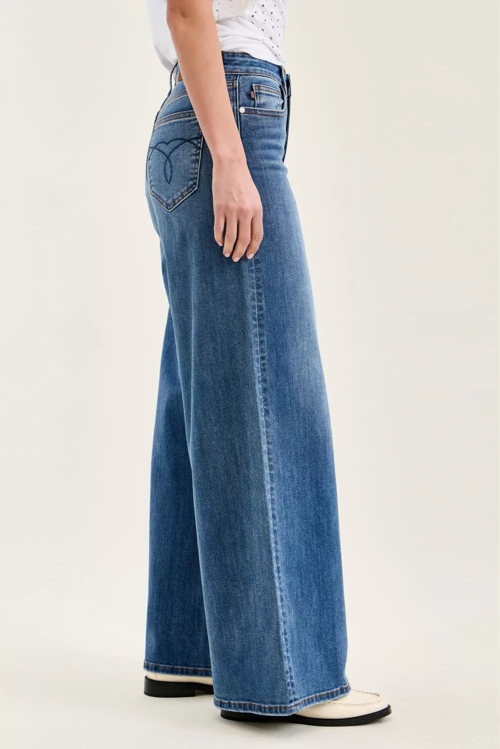 Judy Blue High Waist Palazzo Jeans - Be Bliss Boutique