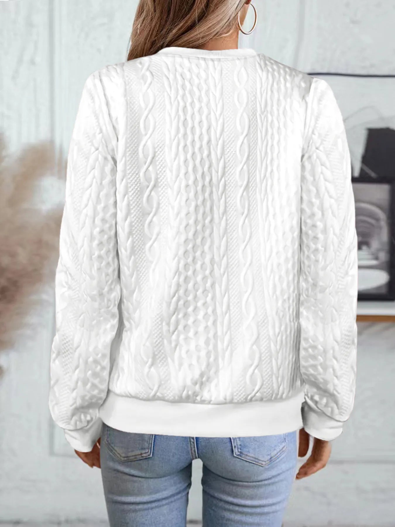 Texture Zip Up Long Sleeve Jacket -  Be Bliss Boutique