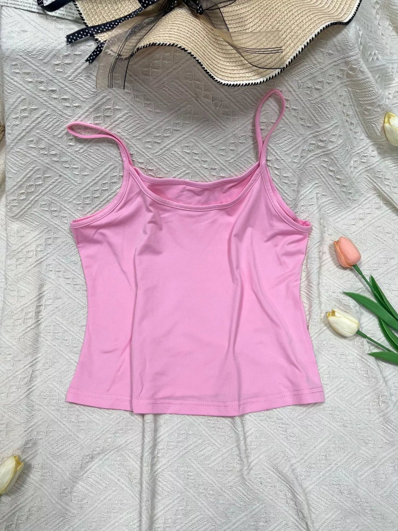 Solid Color Scoop Neck Cami - Be Bliss Boutique