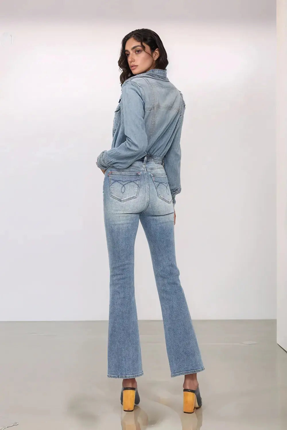 Judy Blue Full Size/Plus Size Tummy Control Back Embroidered Pocketed Bootcut Jeans | Be Bliss Boutique