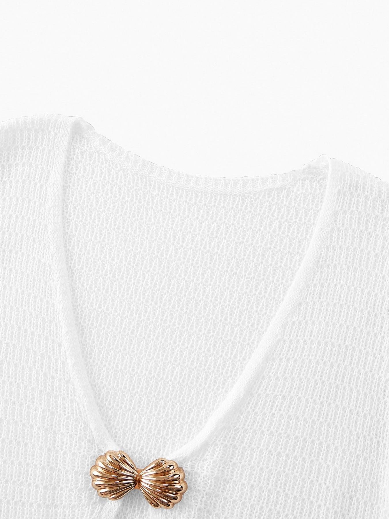 Crochet Knit Long Sleeve Cover Up Dress - Be Bliss Boutique