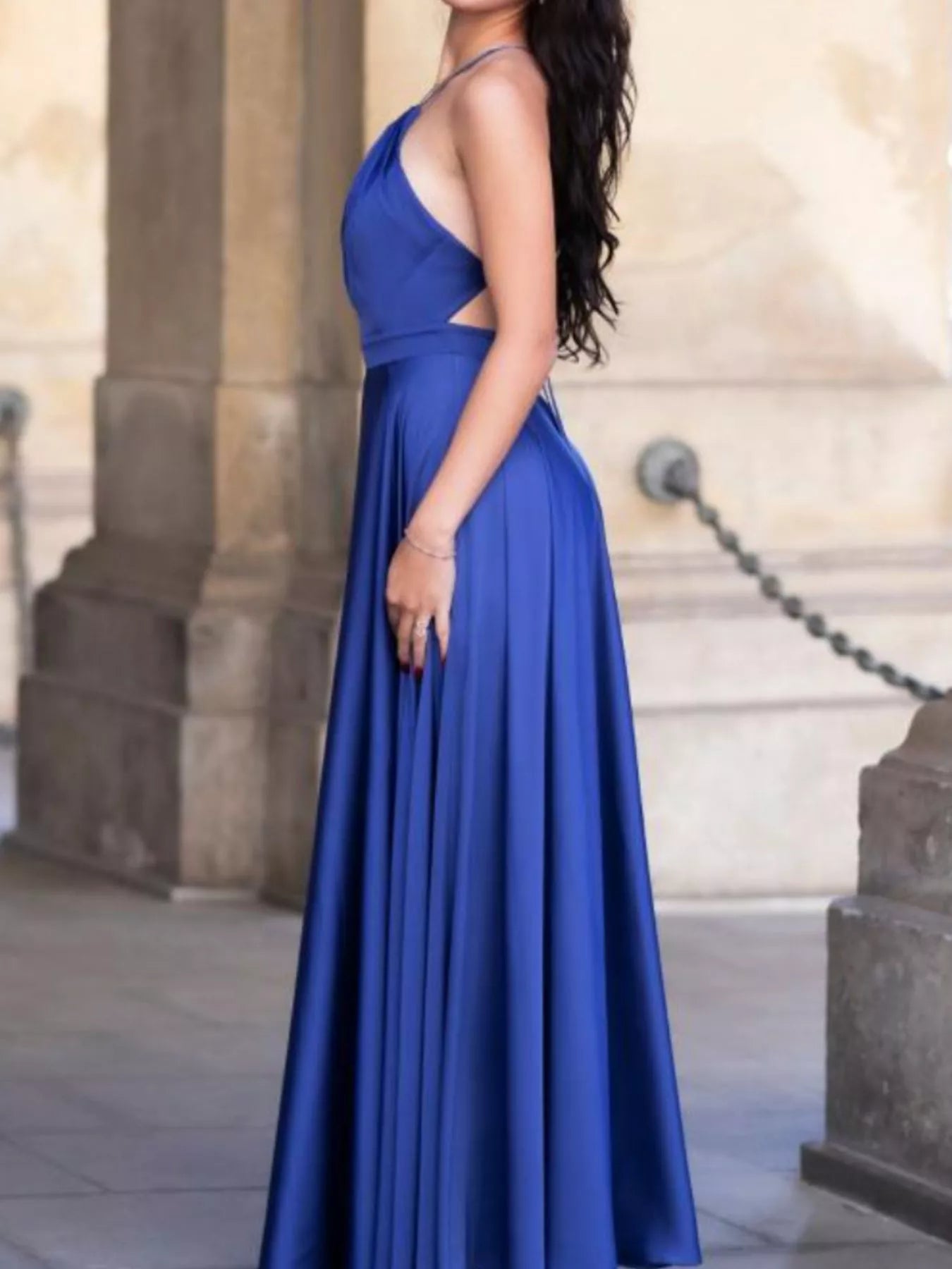 Elegant Backless Halter Slit Maxi Dress - Be Bliss Boutique