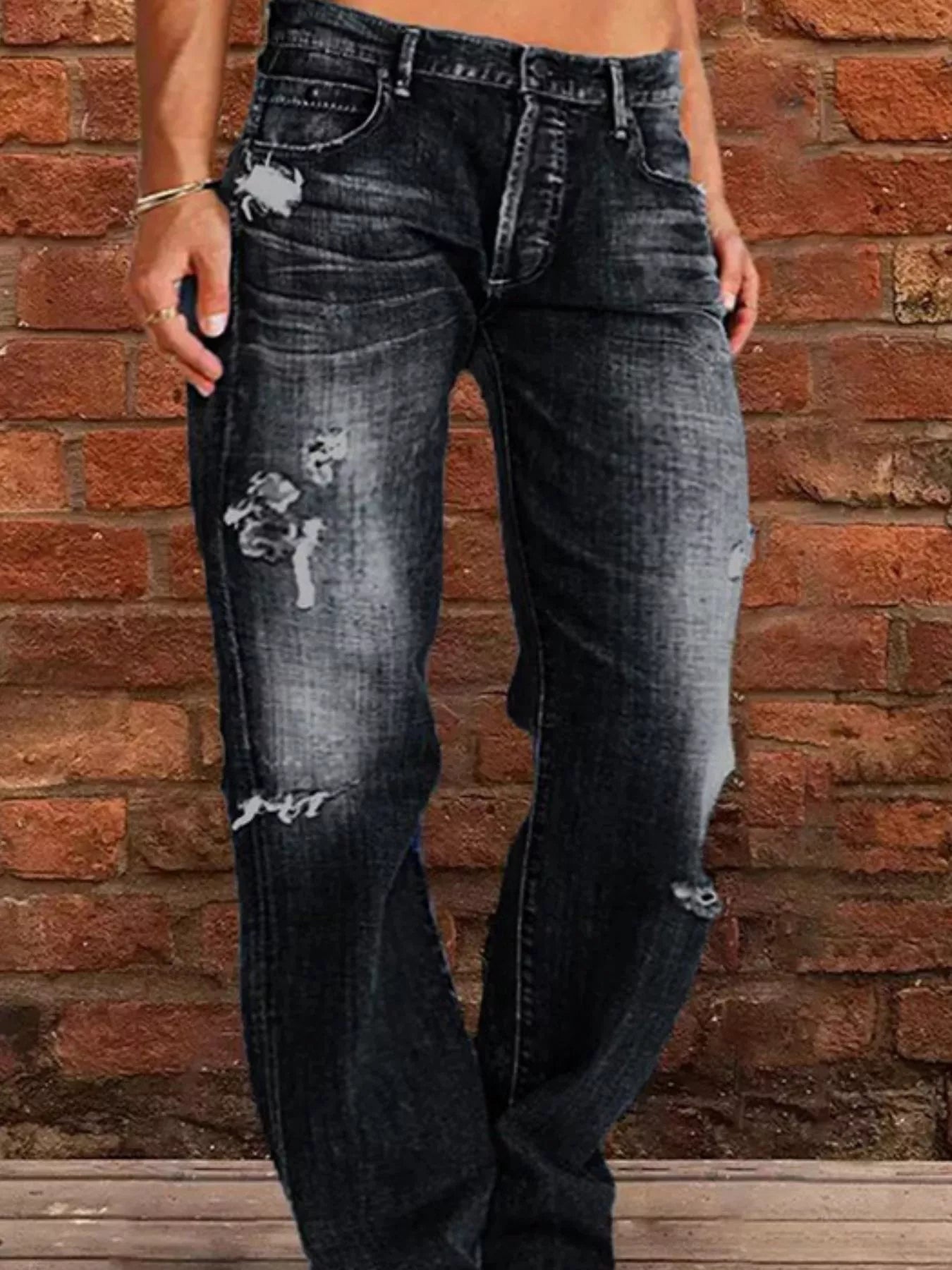 Full Size Distressed Raw Hem Jeans - Be Bliss Boutique