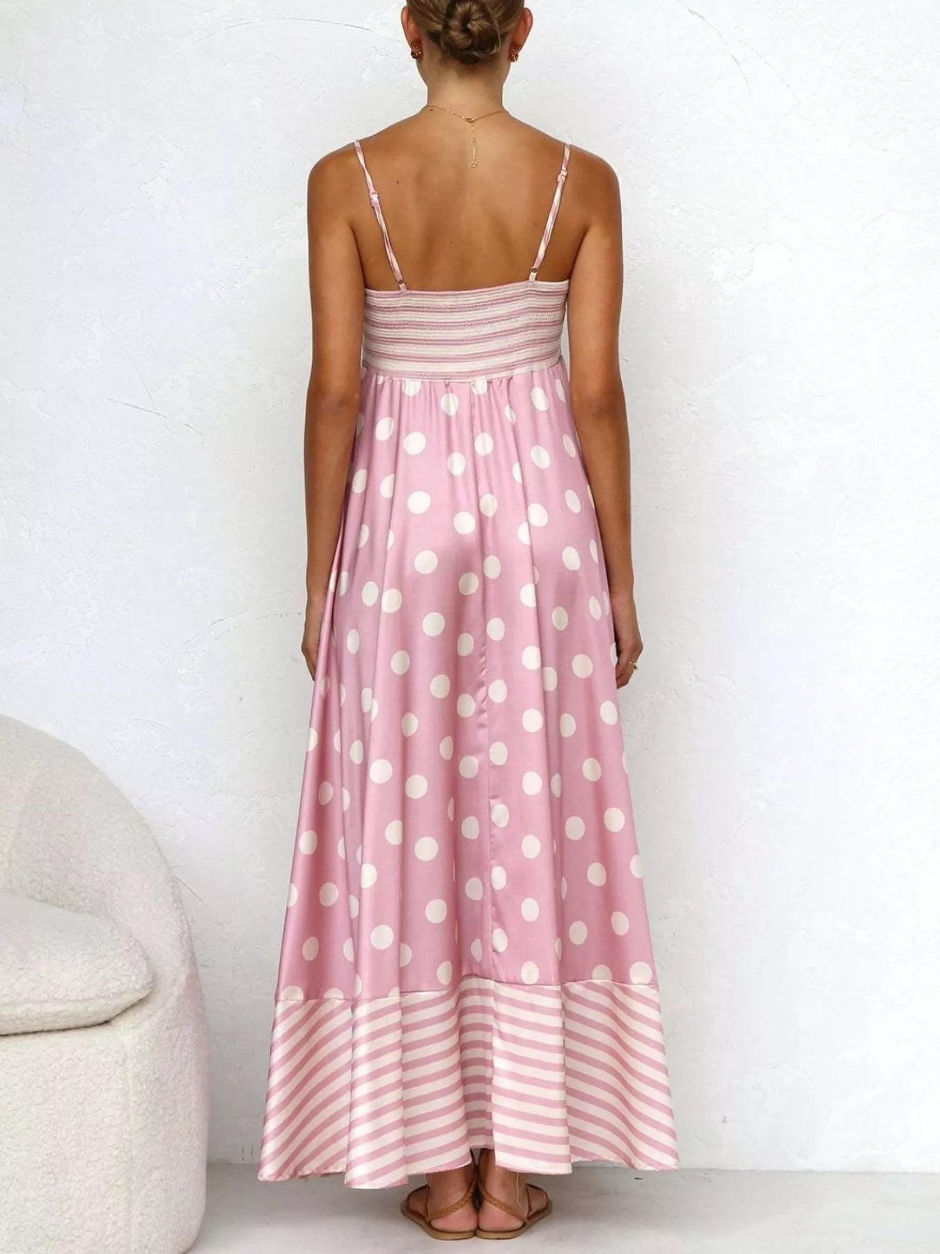 Printed Spaghetti Strap Maxi Dress - Be Bliss Boutique