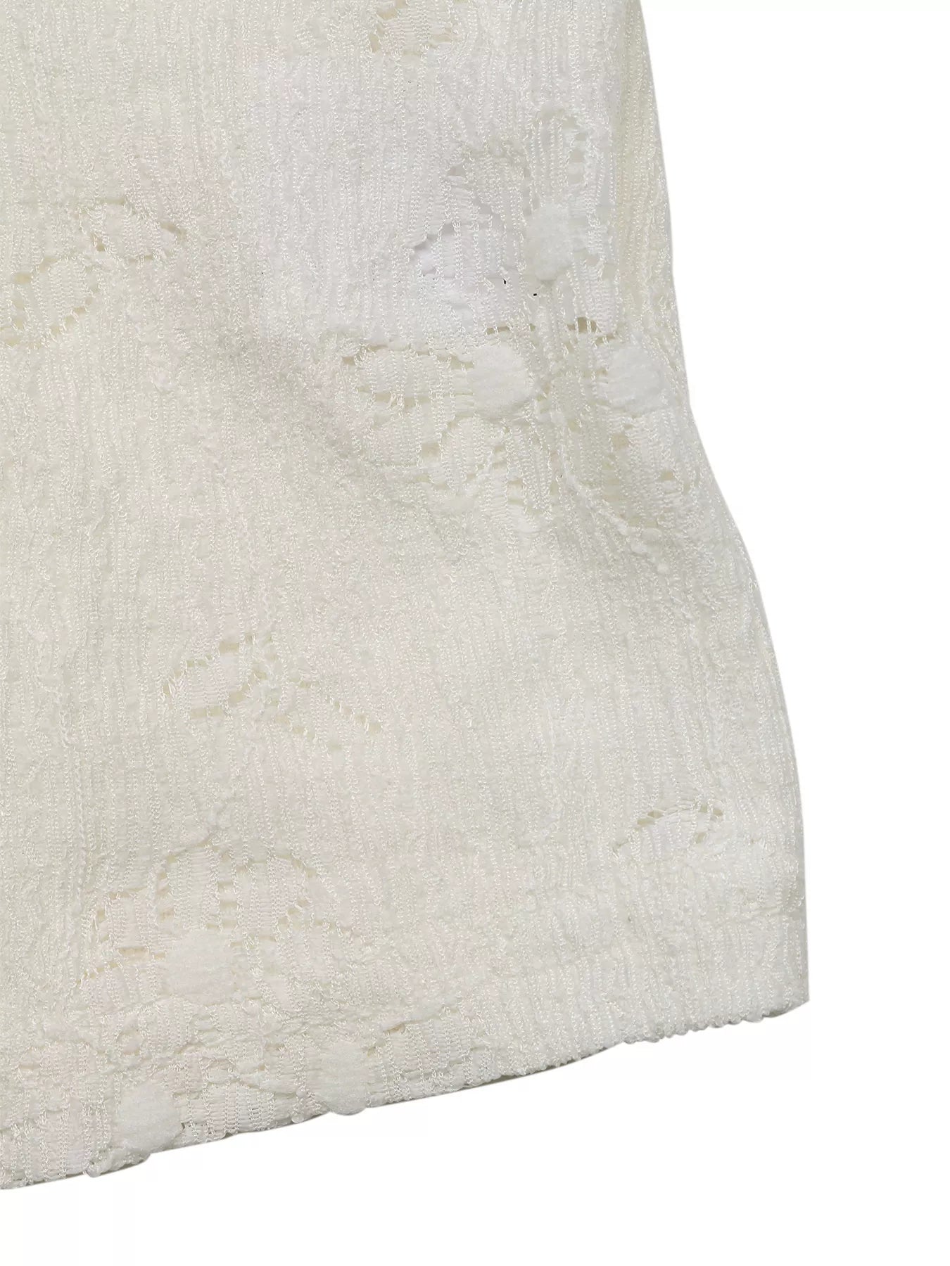 Tie-Front Ruffle Hem Lace Cami Tank - Be Bliss Boutique