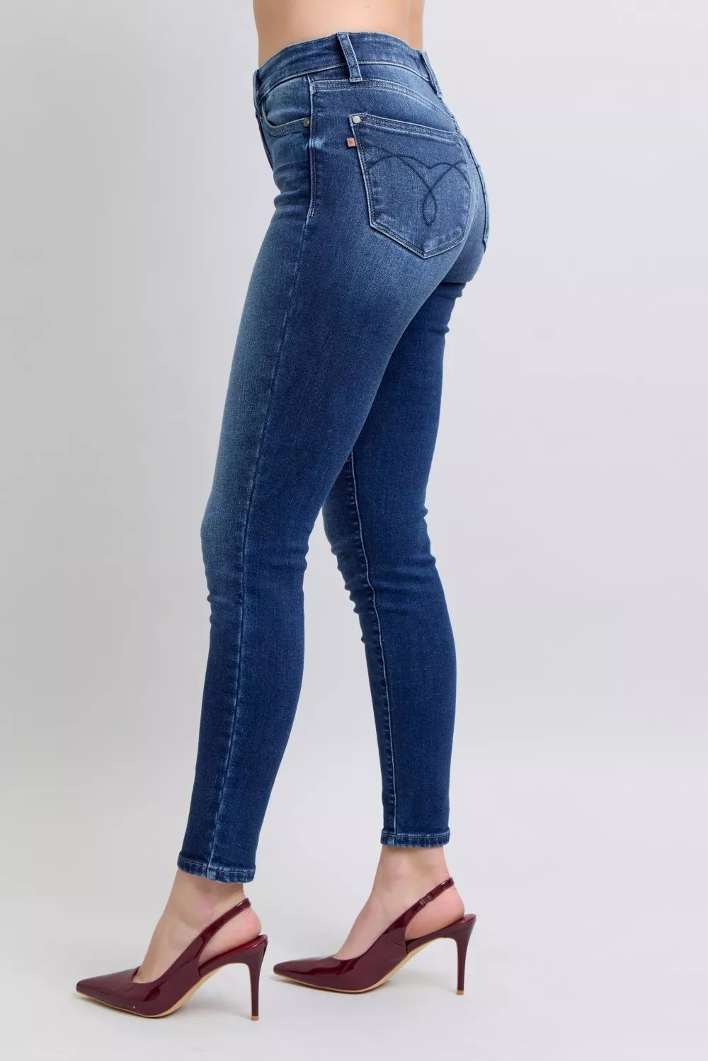 Judy Blue Full Size Washed Thermal Skinny Jeans - Be Bliss Boutique