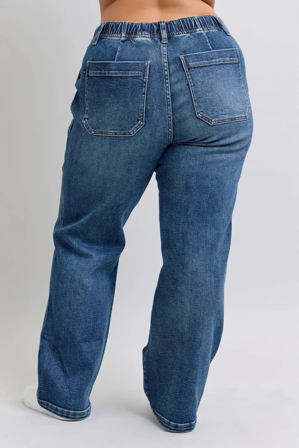 Judy Blue Plus Size High Waist Drawstring Wide Leg Jeans | Be Bliss Boutique
