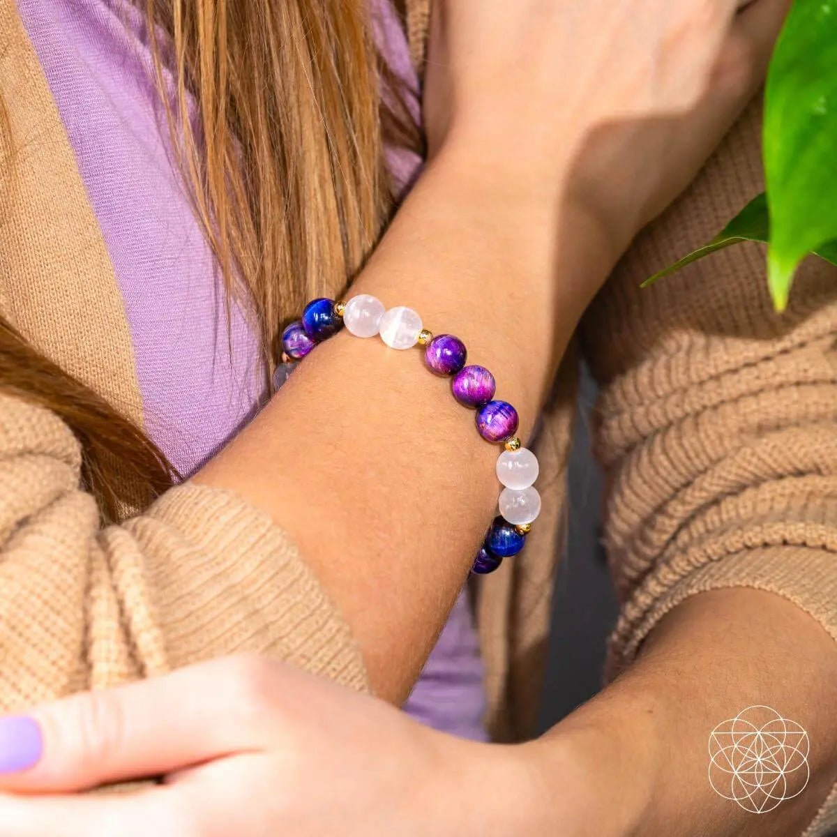 Cosmic Energy Amplifier - Galaxy Tigers Eye Bracelet - Be Bliss Boutique