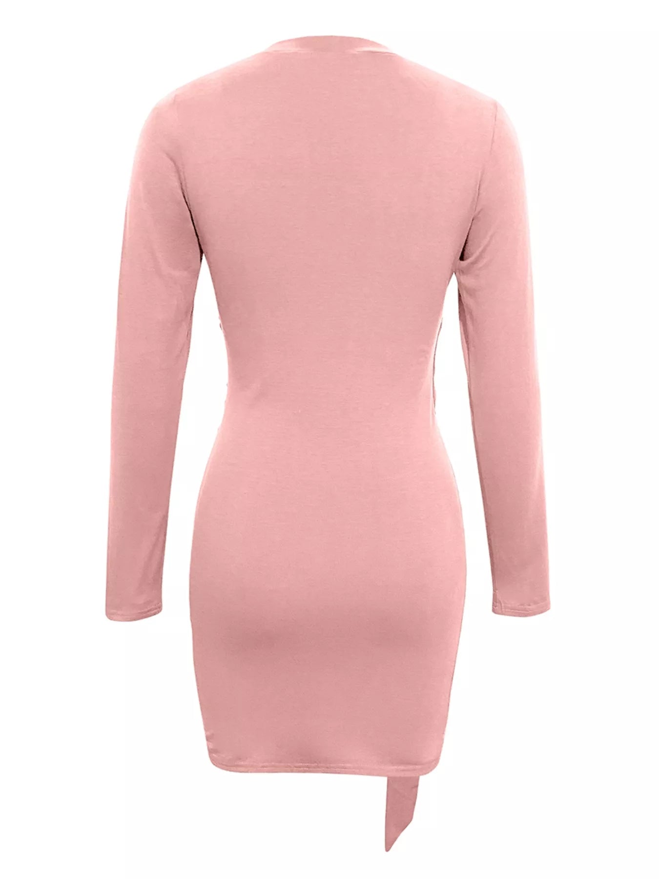 Round Neck Long Sleeve Bodycon Dress - Be Bliss Boutique