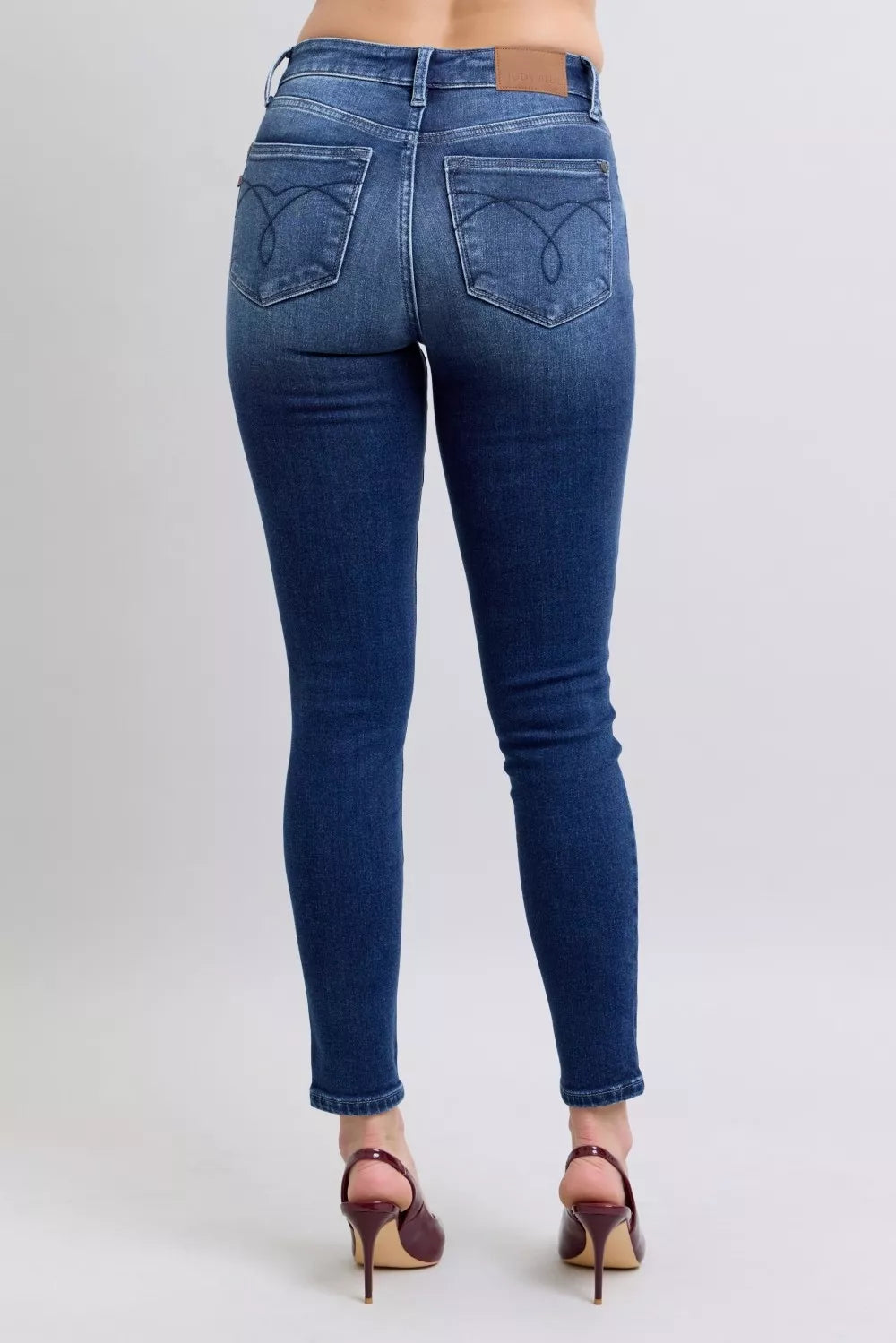 Judy Blue Full Size Washed Thermal Skinny Jeans - Be Bliss Boutique