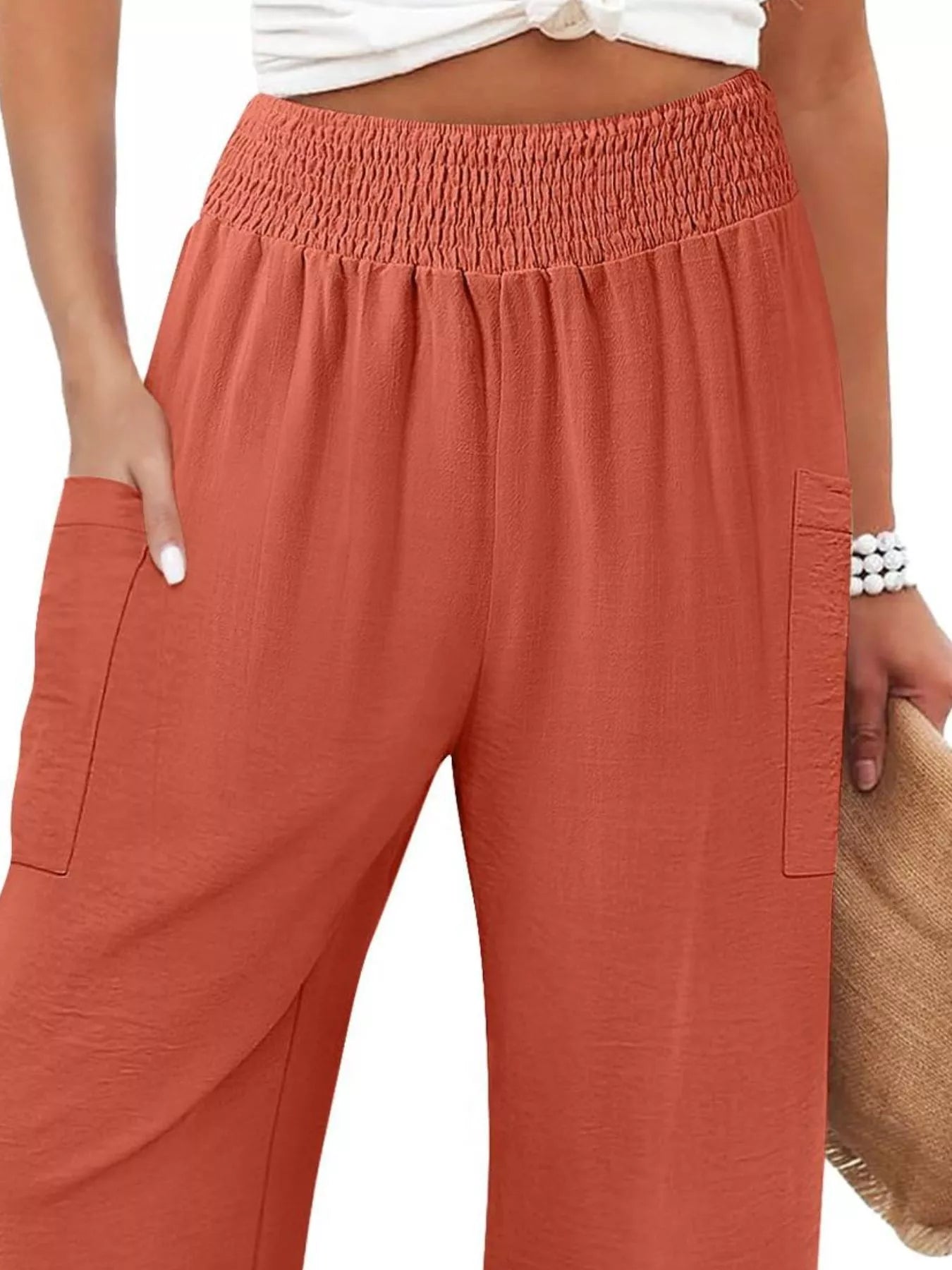 Elastic Waist Pants -  Be Bliss Boutique