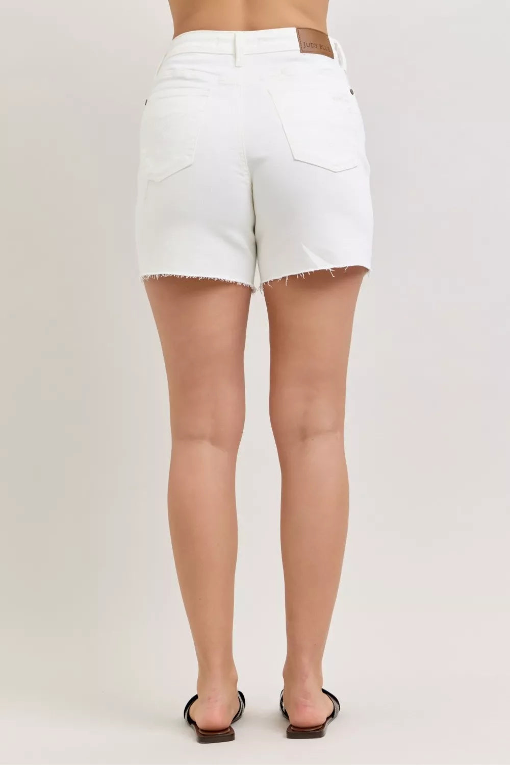 High Waist Rigid Magic Judy Blue Dad Shorts with Cell Phone Back Pocket - Be Bliss Boutique