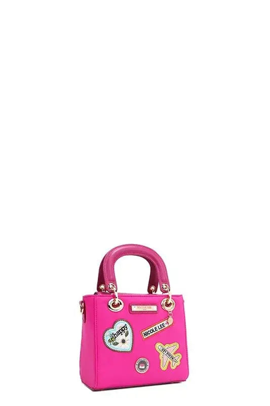 Nicole Lee USA Color Patch Handbag with Top Handle | Be Bliss Boutique