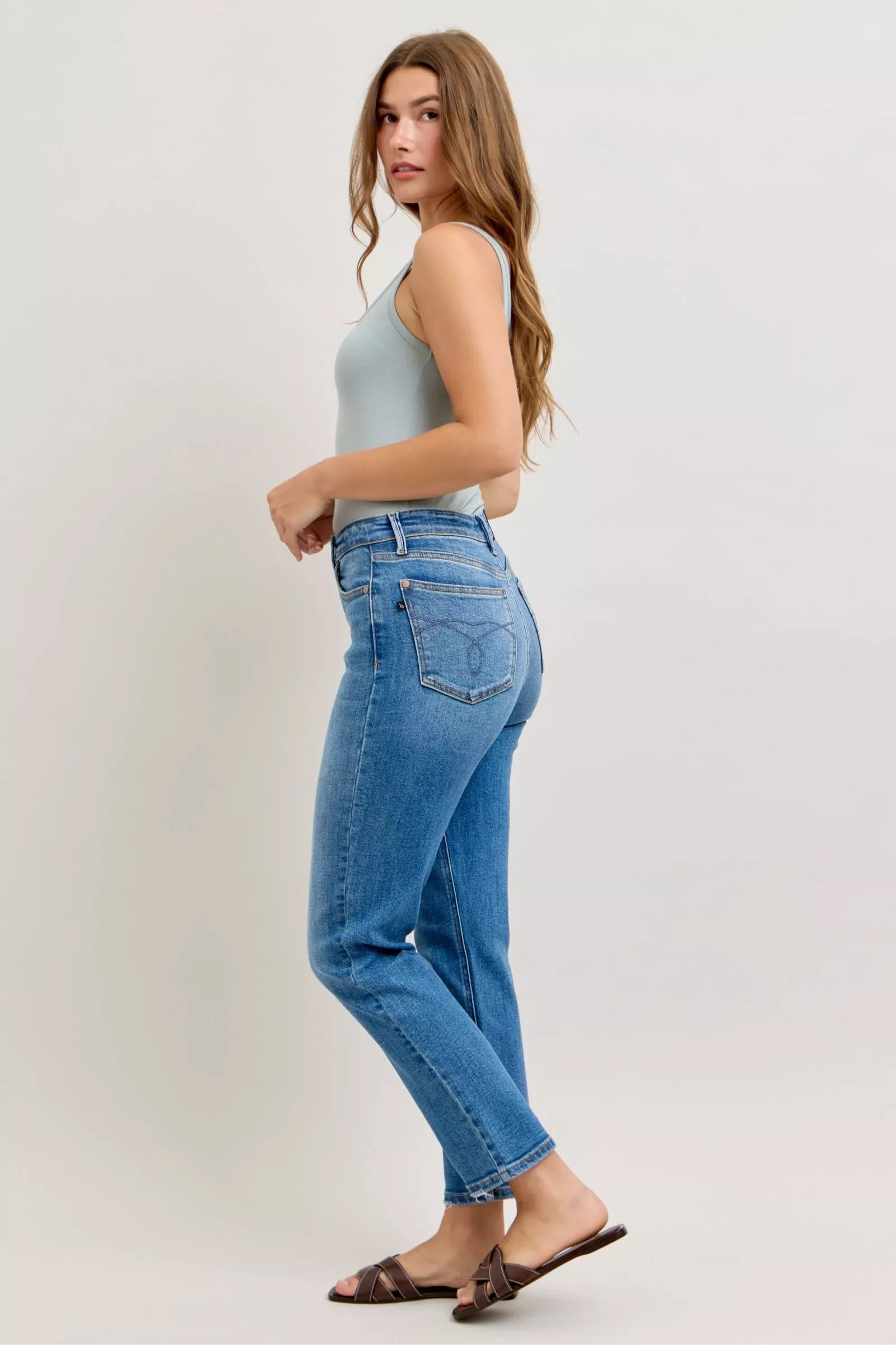 Judy Blue Jeans - High-Waisted Straight-Leg Jeans - Be Bliss Boutique
