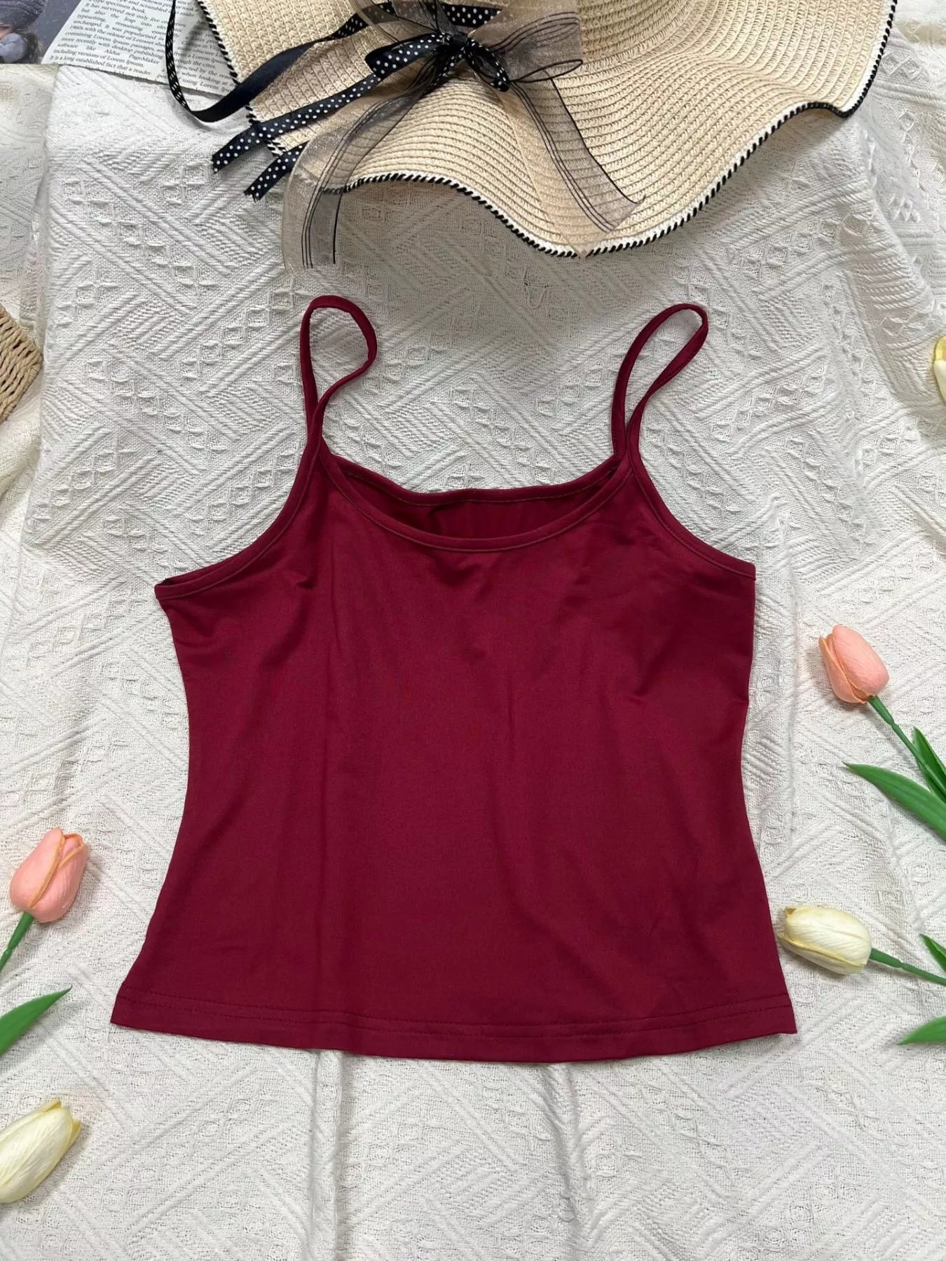 Solid Color Scoop Neck Cami - Be Bliss Boutique