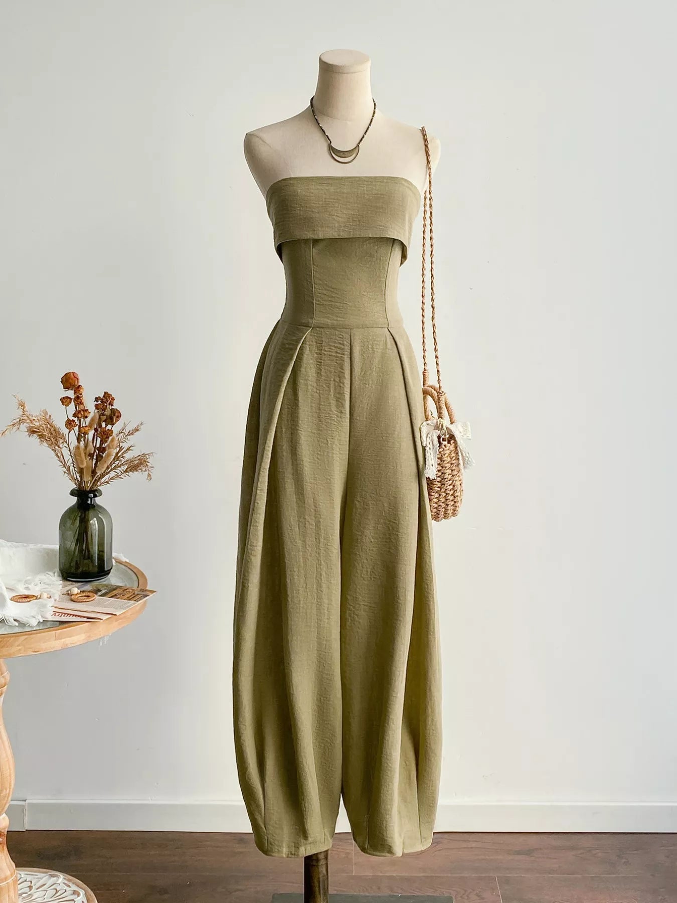 Wide Leg Tube Jumpsuit - Be Bliss Boutique