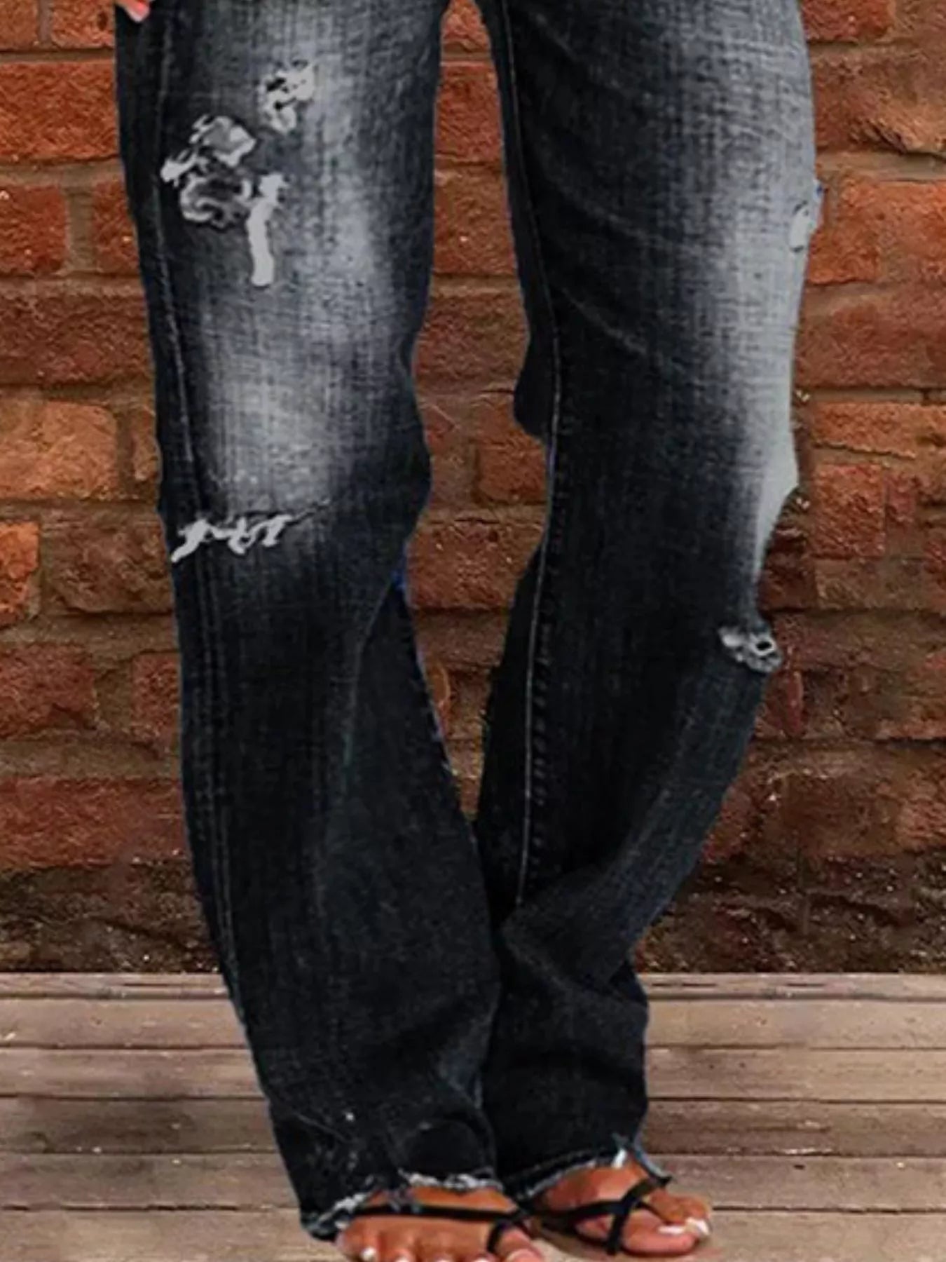 Full Size Distressed Raw Hem Jeans - Be Bliss Boutique