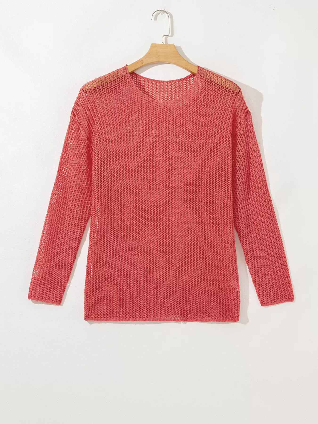 Crochet Hollow Out Long Sleeve Knit Top -  Be Bliss Boutique