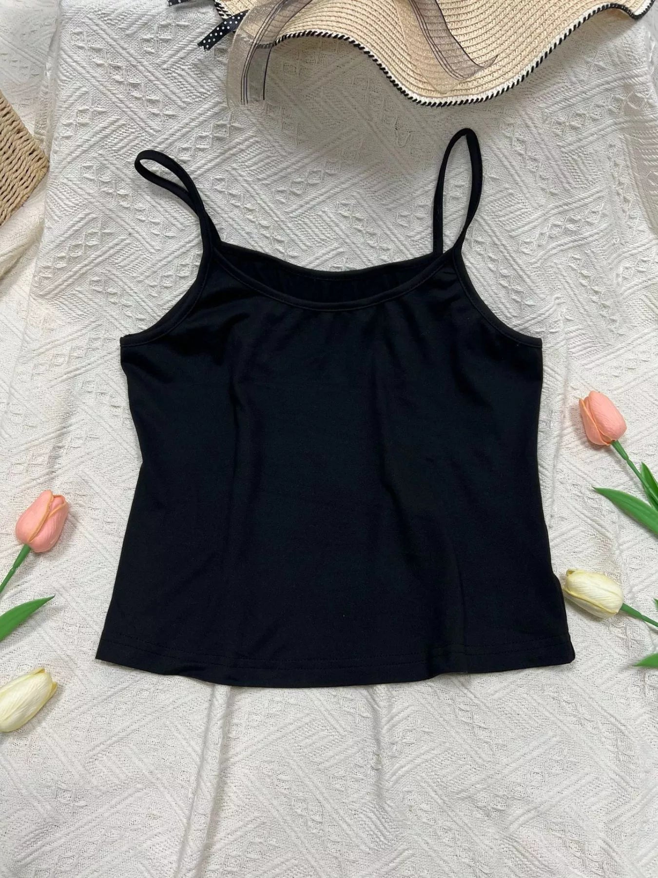 Solid Color Scoop Neck Cami - Be Bliss Boutique