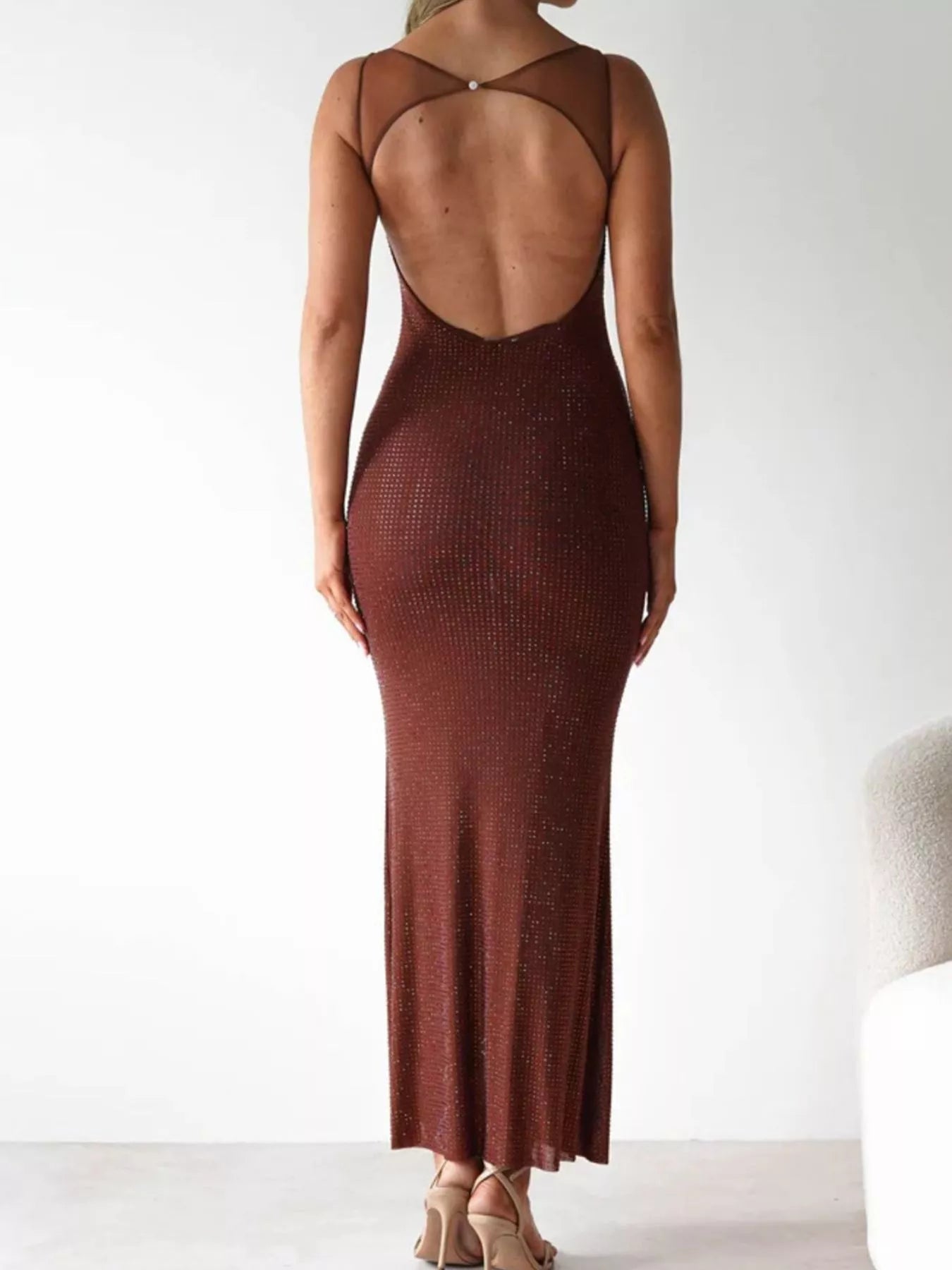 Backless Sleeveless Bodycon Maxi Dress - Be Bliss Boutique